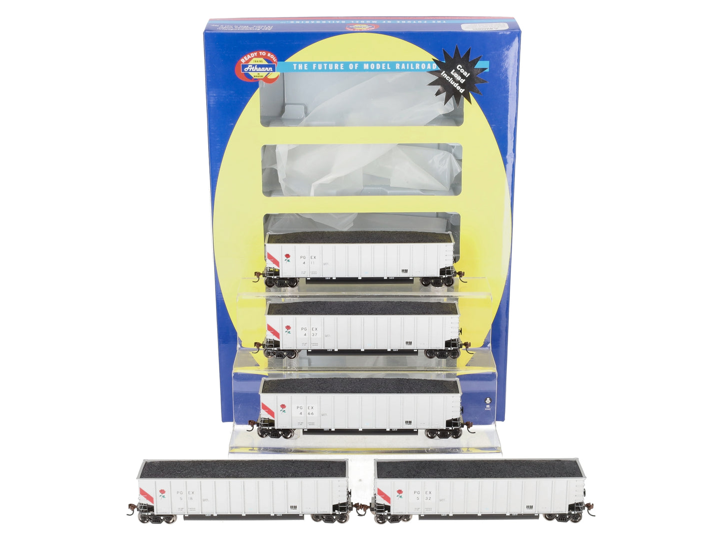 Athearn 97873 HO PGEX Bethgon Coalporter w/Load #2 (Set of 5)