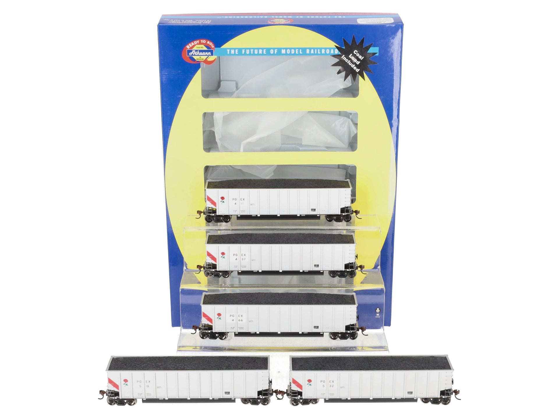 Athearn 97873 HO PGEX Bethgon Coalporter w/Load #2 (Set of 5)