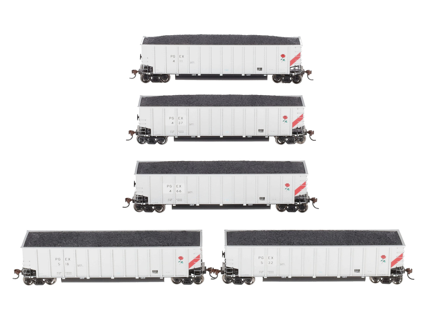 Athearn 97873 HO PGEX Bethgon Coalporter w/Load #2 (Set of 5)