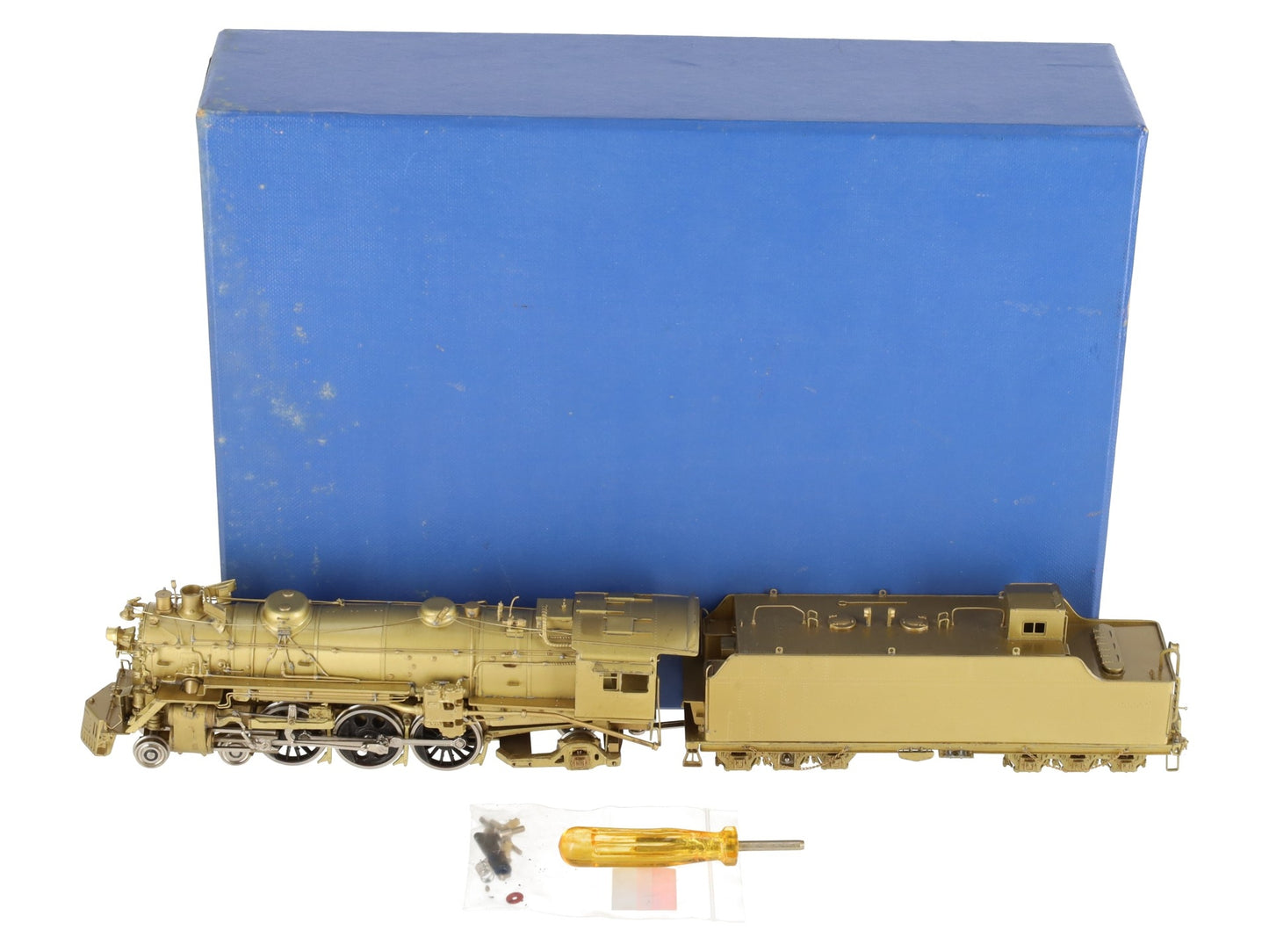 PFM HO BRASS Missouri Pacific P-73 4-6-2 Steam Locomotive & Tender -Unpainted EX/Box