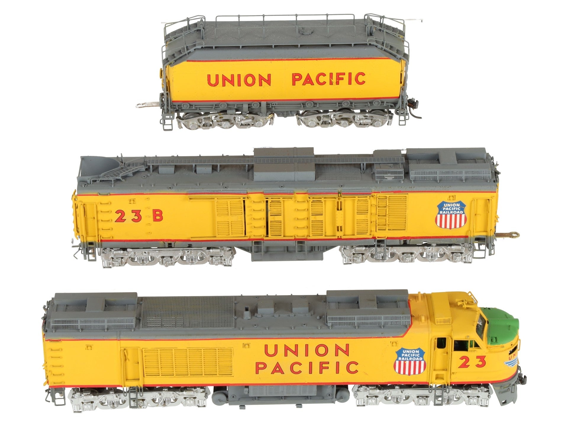 Overland 1850 Brass HO UP 8500 HP Gas Turbine 3 Unit Diesel Loco