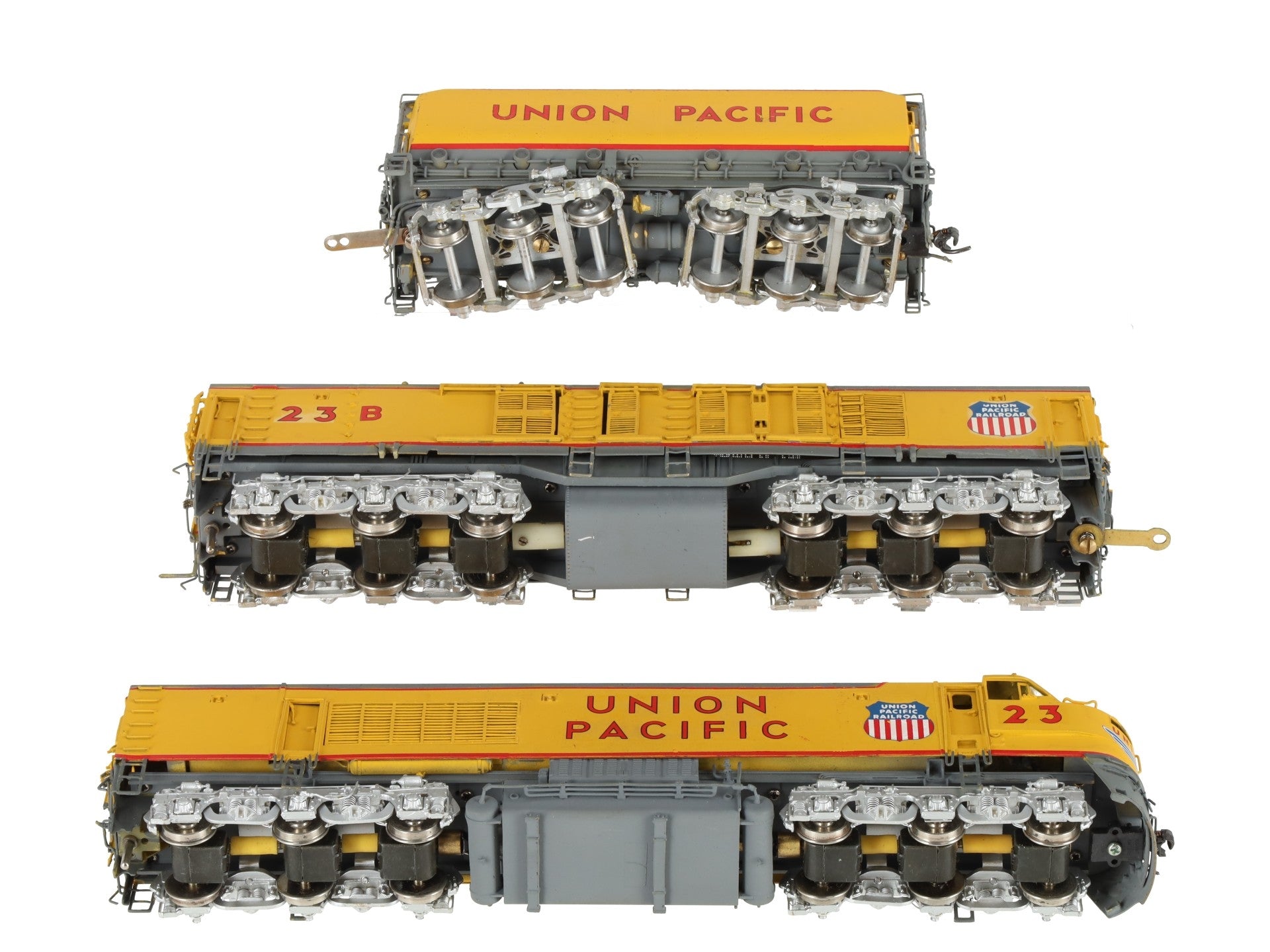 Overland 1850 Brass HO UP 8500 HP Gas Turbine 3 Unit Diesel Loco