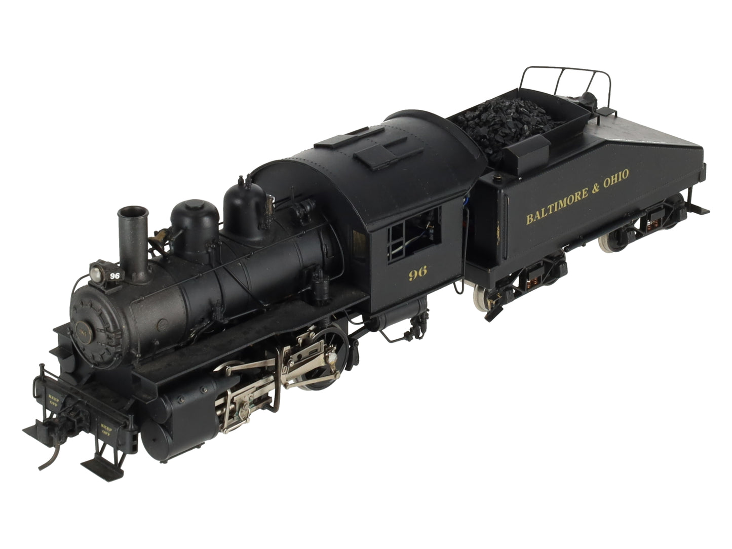 KTM O Scale 2-Rail B&O 0-4-0T Dockside Steam locomotive w/tender #96 - Painted EX/Box
