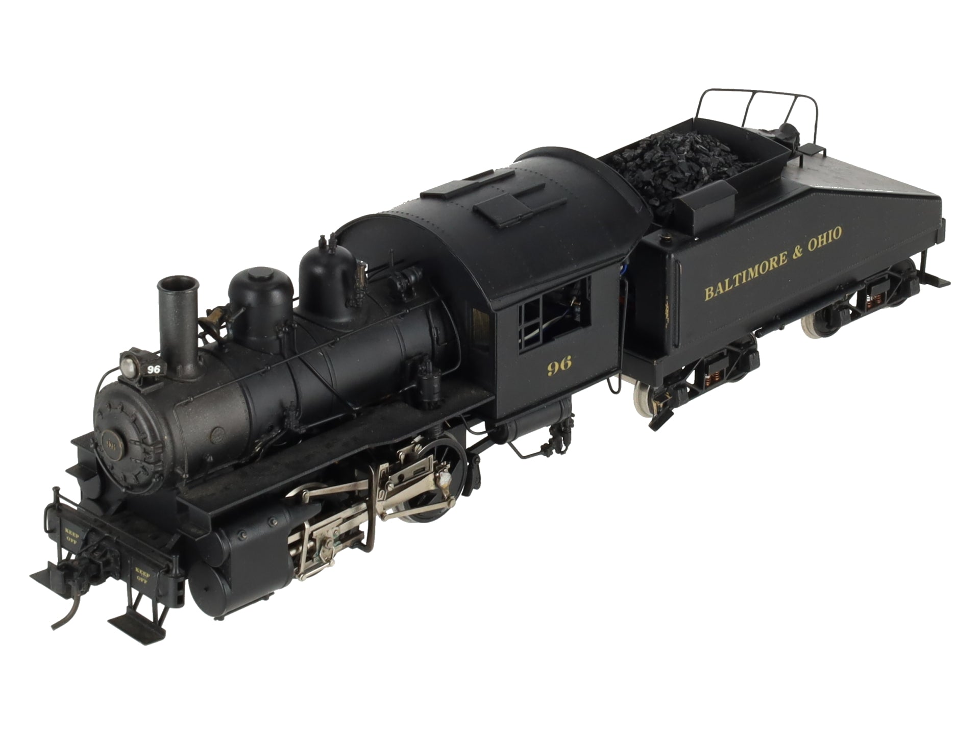 KTM O Scale 2-Rail B&O 0-4-0T Dockside Steam locomotive w/tender #96 - Painted EX/Box