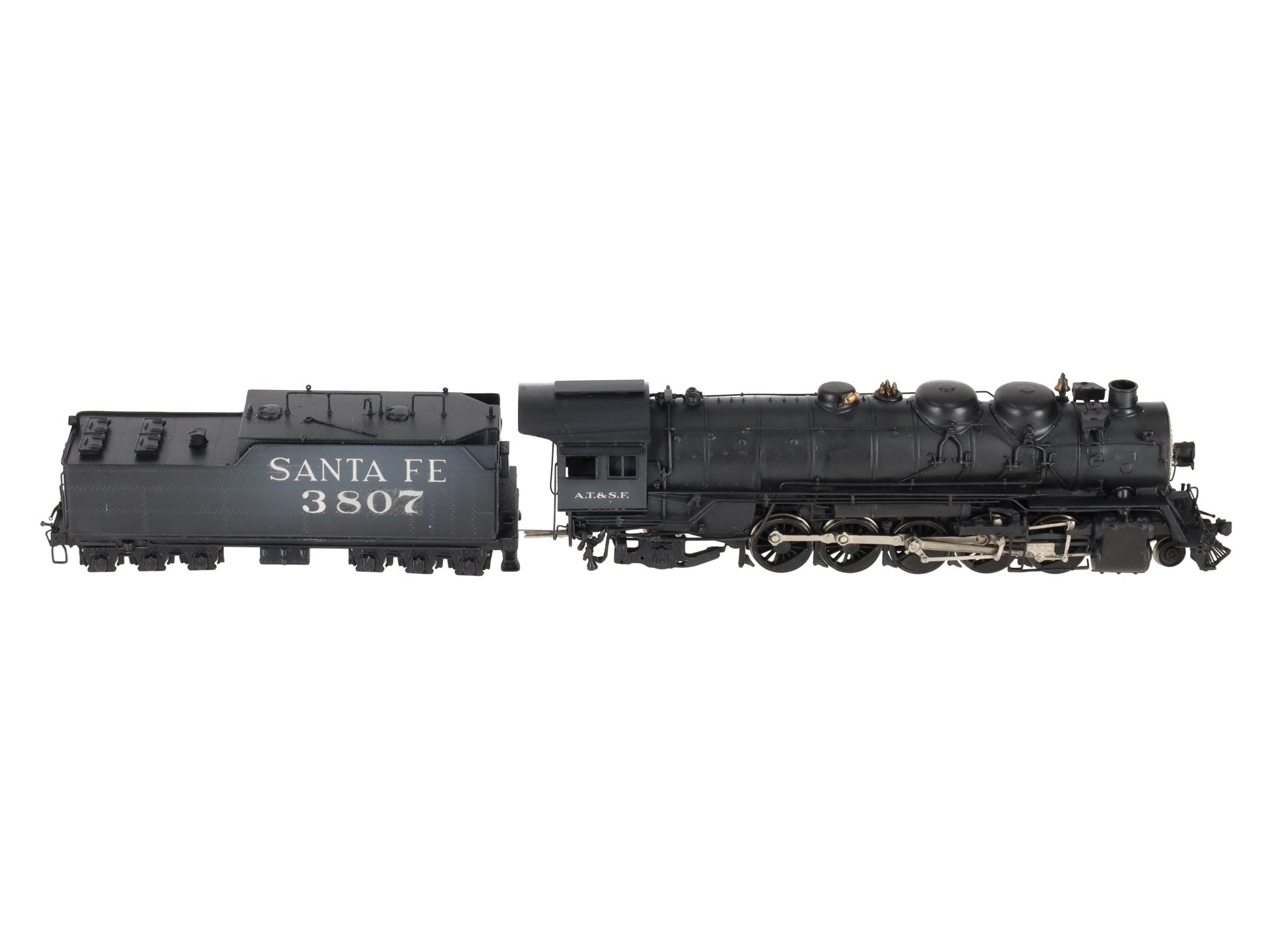 Key Imports HO BRASS Santa Fe 2-10-2 Steam Loco & Tender #3800 - Custom EX/Box
