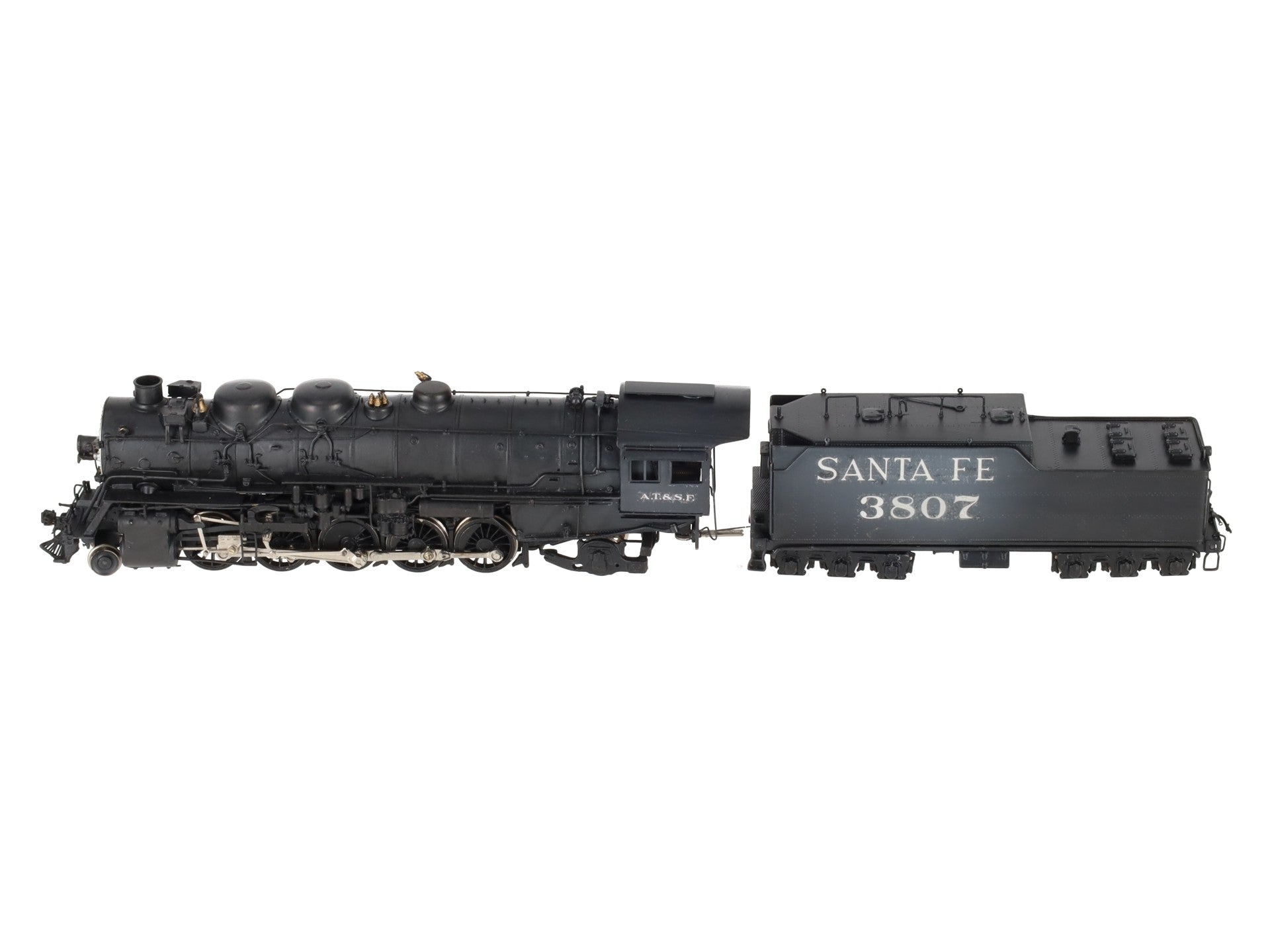 Key Imports HO BRASS Santa Fe 2-10-2 Steam Loco & Tender #3800 - Custom EX/Box