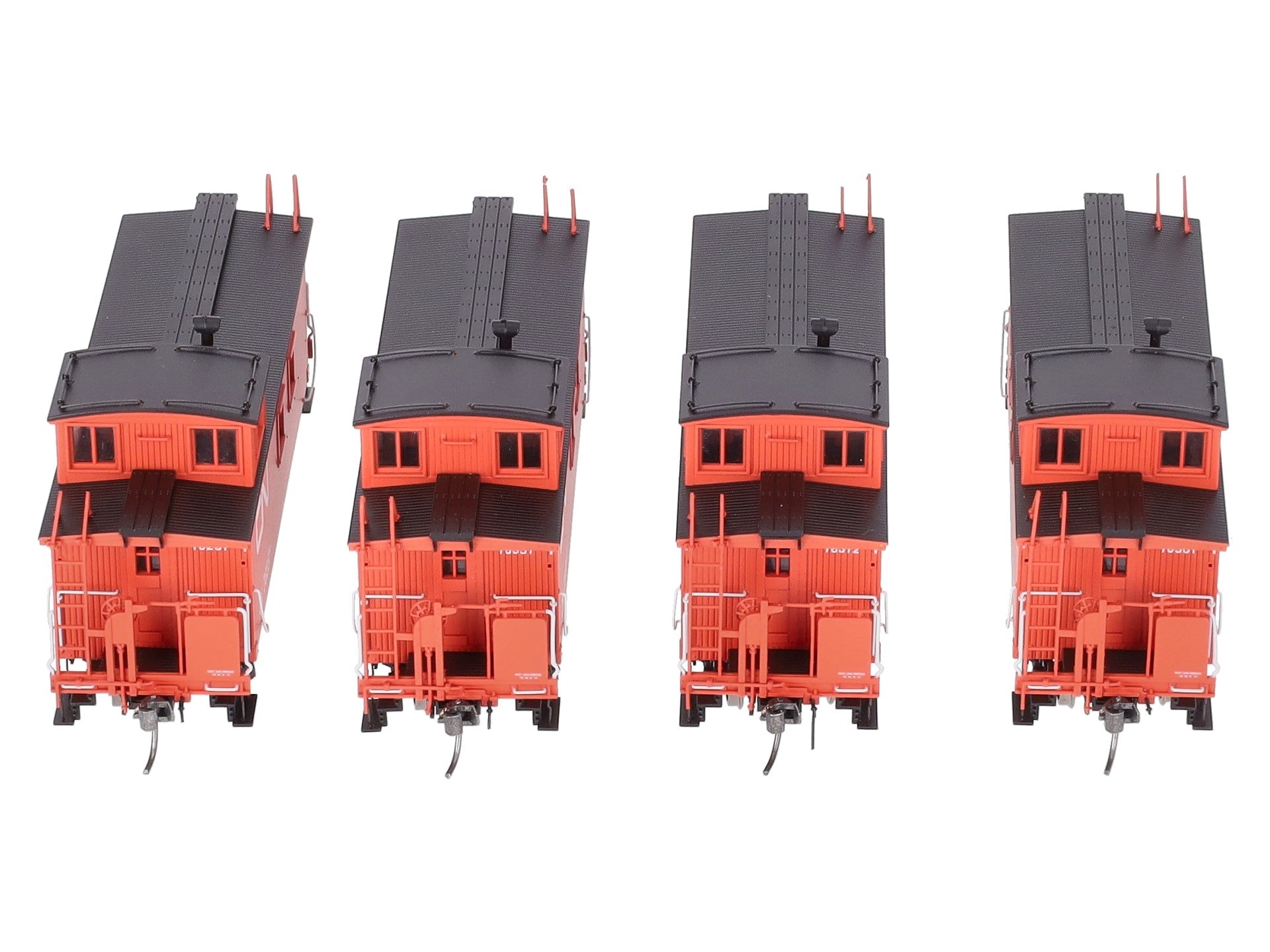 True Line Trains 301206 HO CN Offset-Cupola Wood Van (Caboose) (Set of 4)