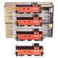 True Line Trains 301206 HO CN Offset-Cupola Wood Van (Caboose) (Set of 4)