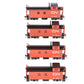 True Line Trains 301206 HO CN Offset-Cupola Wood Van (Caboose) (Set of 4)