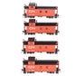 True Line Trains 301206 HO CN Offset-Cupola Wood Van (Caboose) (Set of 4)