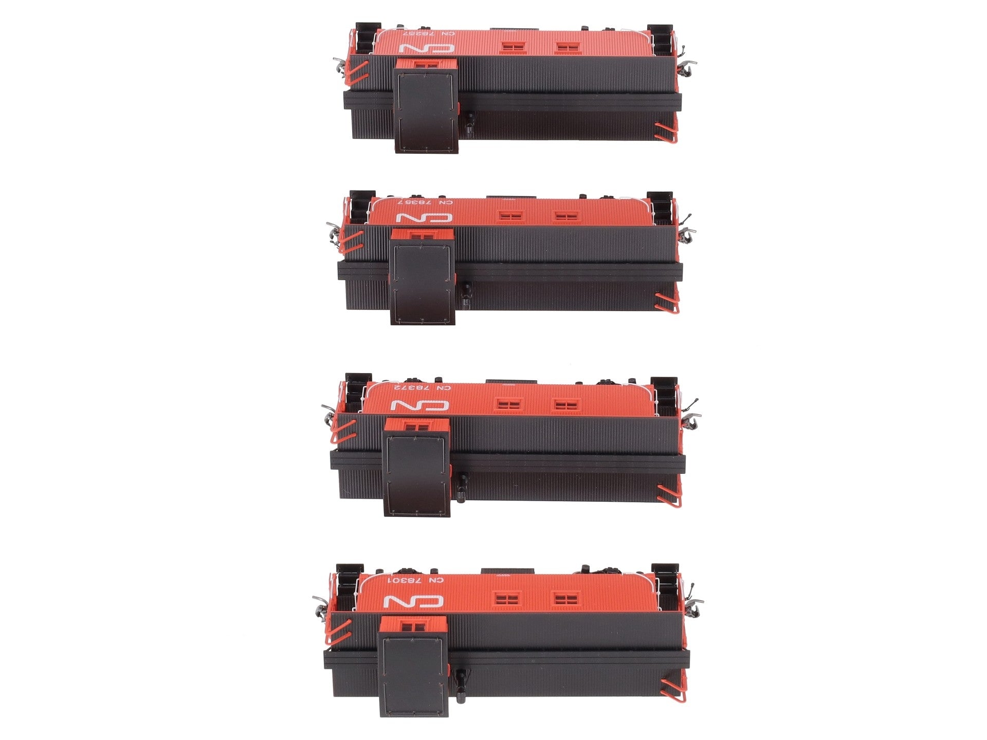 True Line Trains 301206 HO CN Offset-Cupola Wood Van (Caboose) (Set of 4)