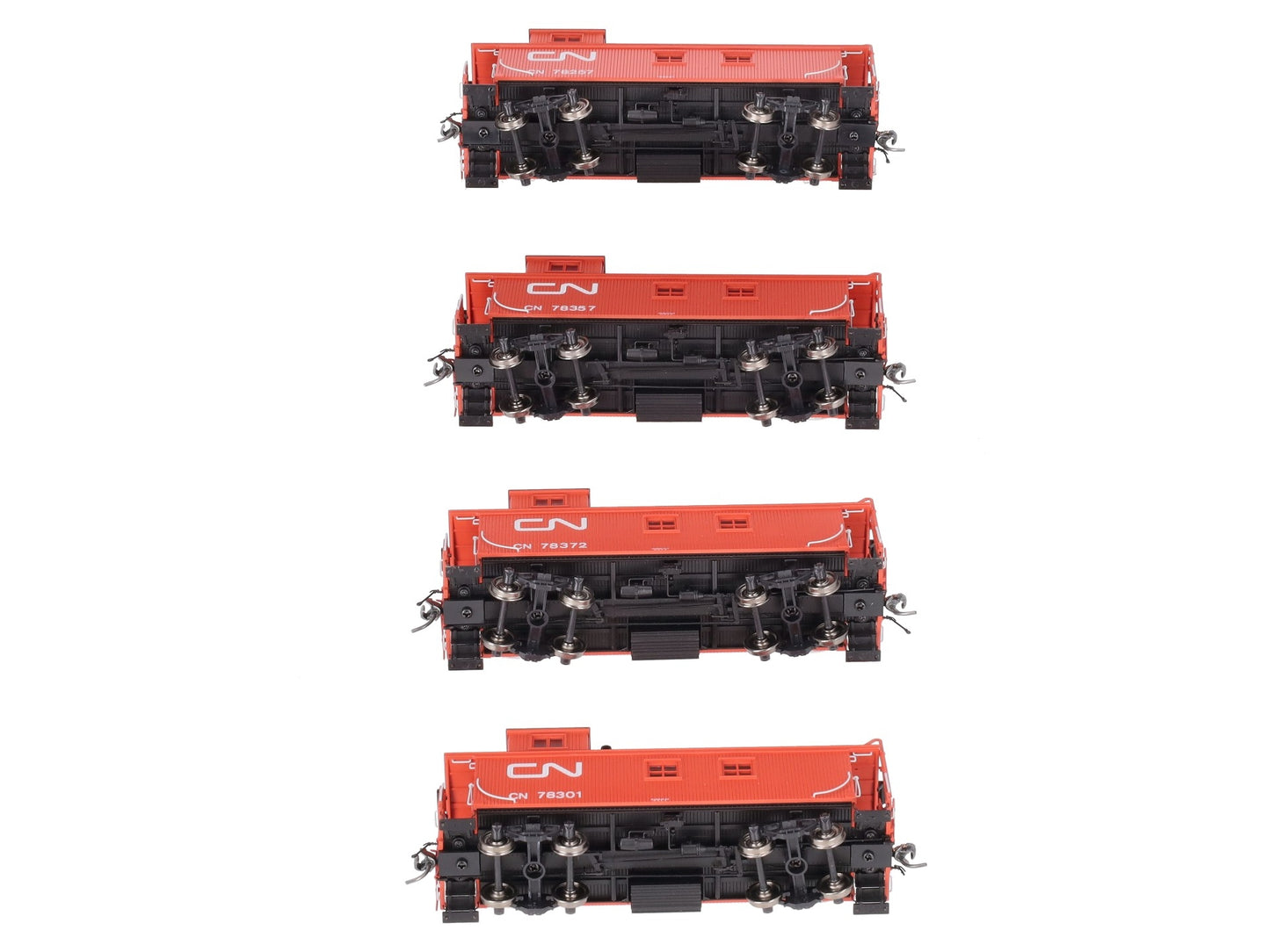 True Line Trains 301206 HO CN Offset-Cupola Wood Van (Caboose) (Set of 4)