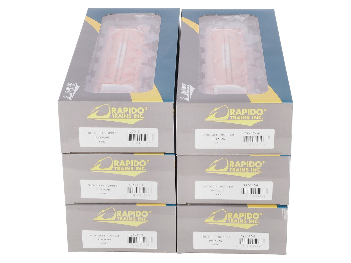 Rapido Trains 127017 HO CGLX Potacan 3800 Covered Hoppers (Pack of 6)