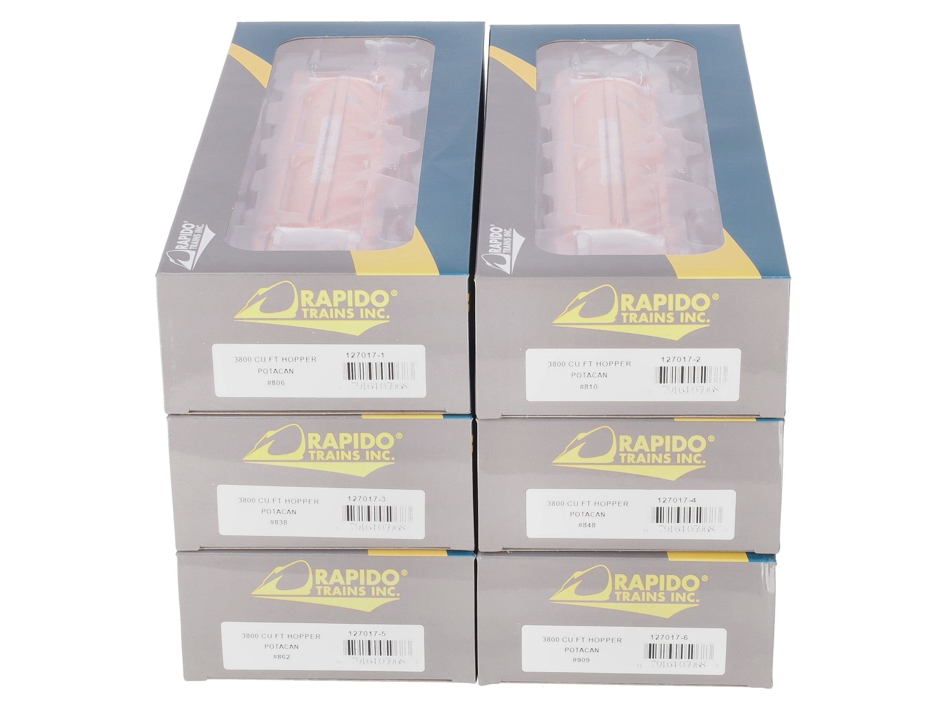 Rapido Trains 127017 HO CGLX Potacan 3800 Covered Hoppers (Pack of 6)