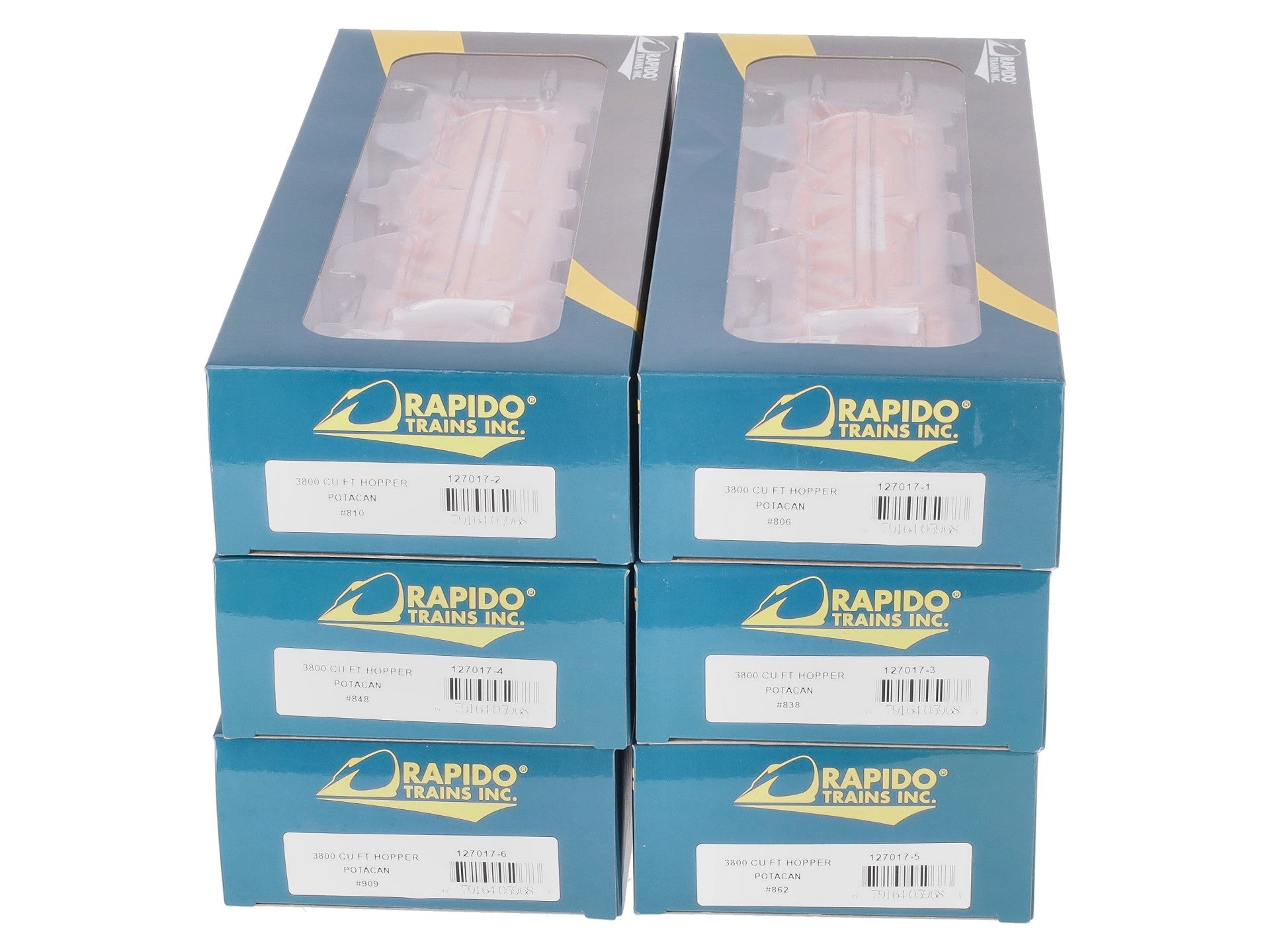Rapido Trains 127017 HO CGLX Potacan 3800 Covered Hoppers (Pack of 6)