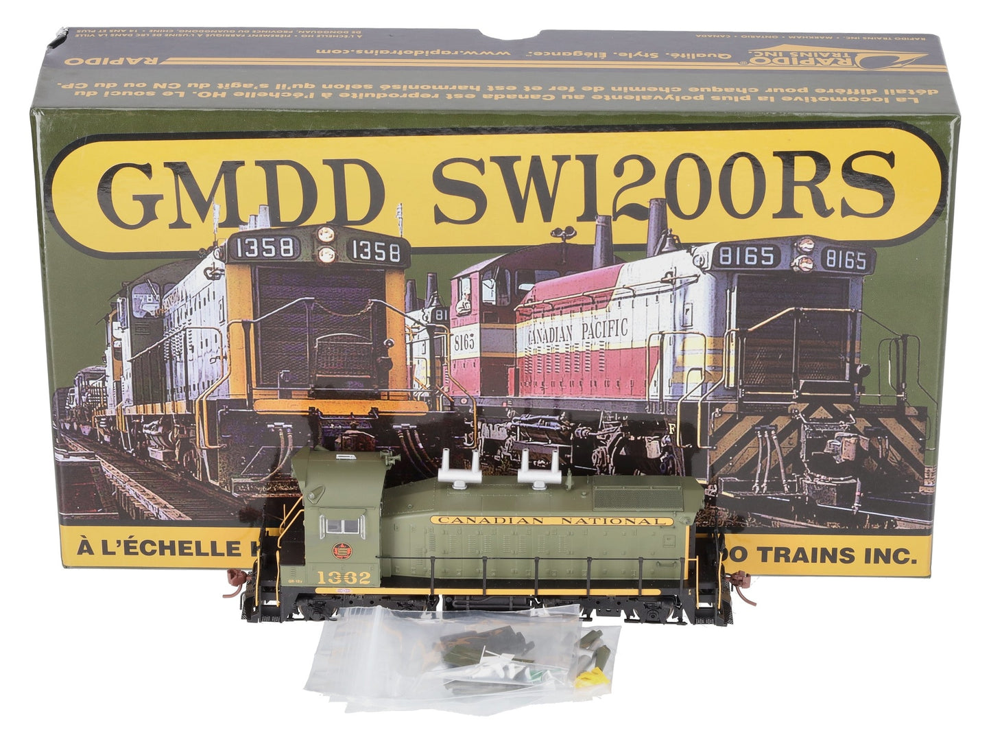 Rapido Trains 26538 HO Canadian National GMDD SW1200RS Engine #1362 w/DCC/Sound