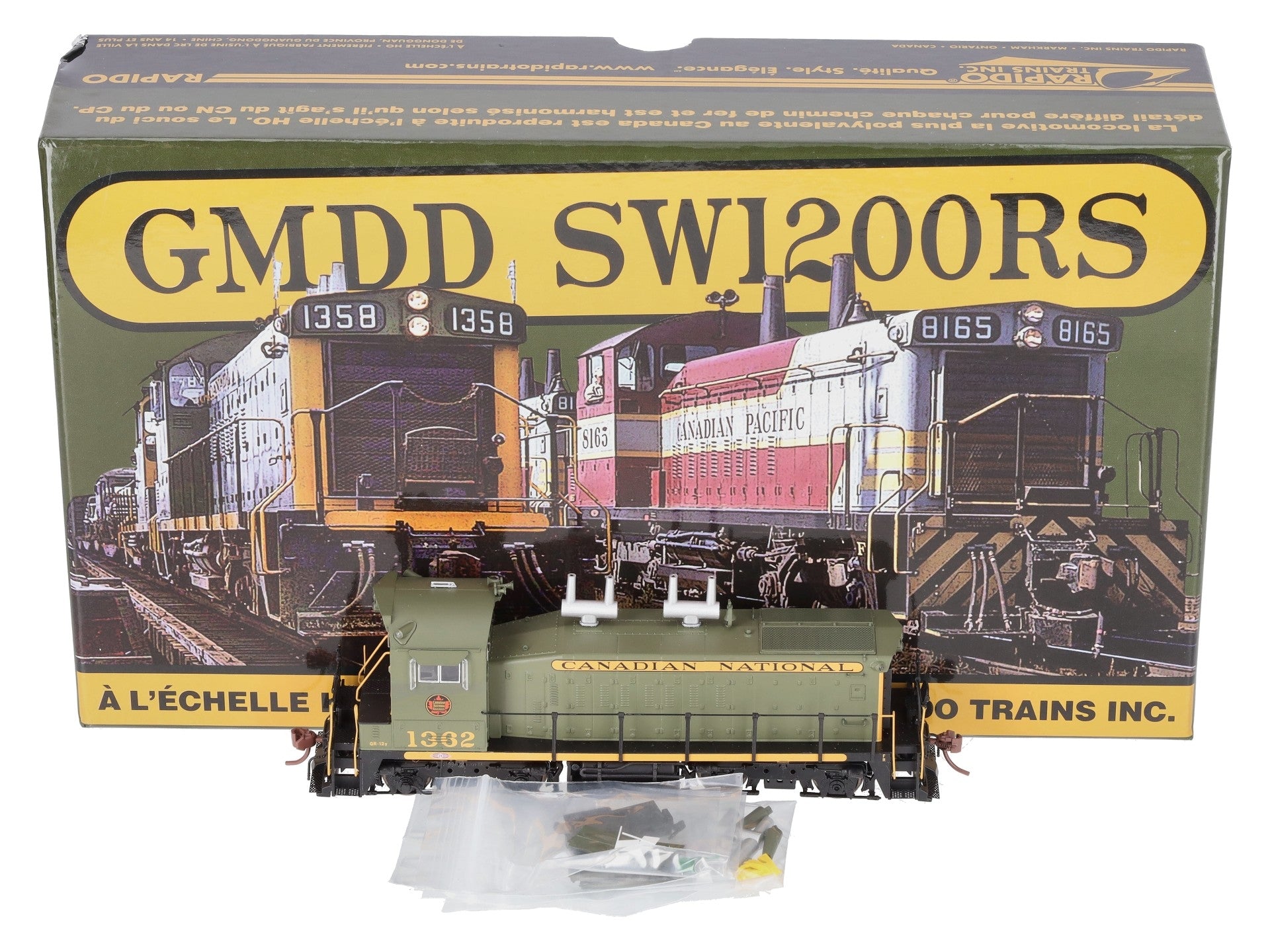 Rapido Trains 26538 HO Canadian National GMDD SW1200RS Engine #1362 w/DCC/Sound