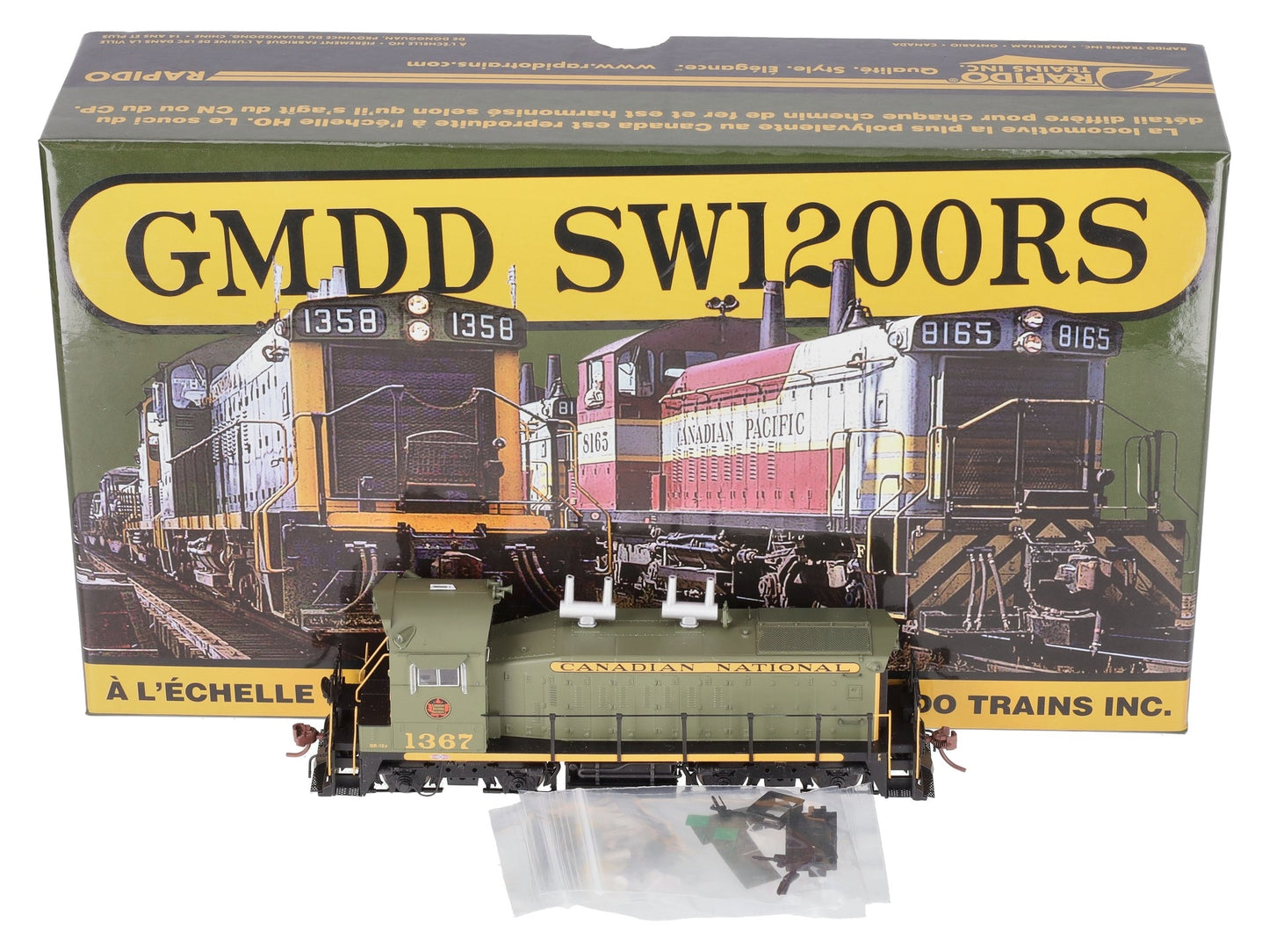 Rapido Trains 26539 HO Canadian National GMDD SW1200RS Engine #1367 w/DCC/Sound