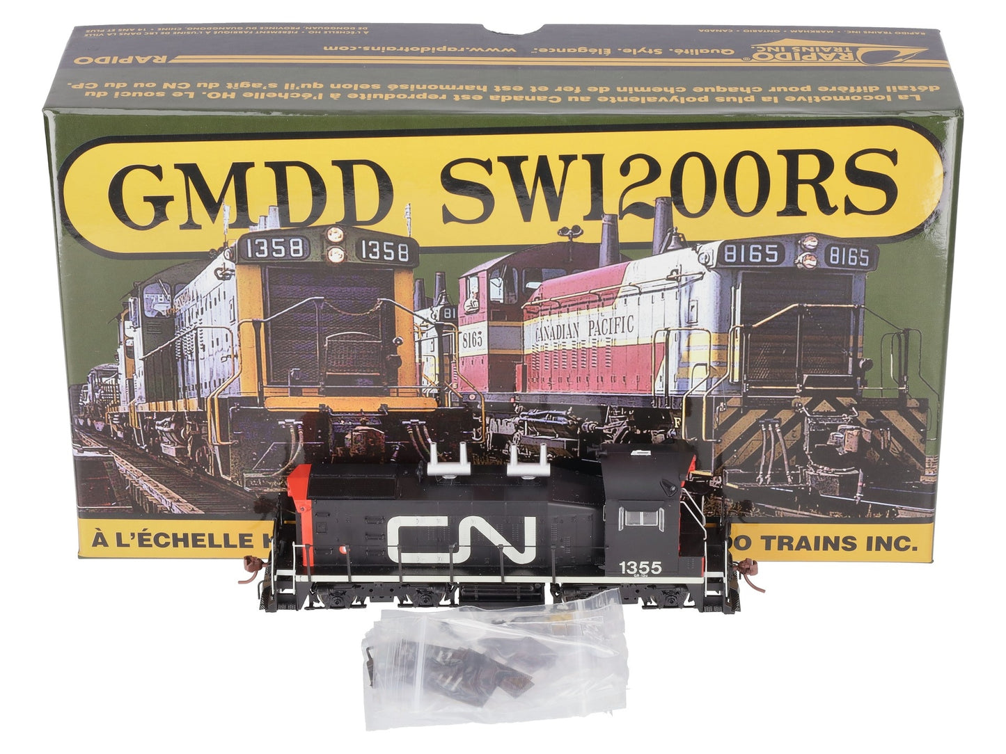 Rapido Trains 26545 HO Canadian National GMDD SW1200RS Engine #1355 w/DCC/Sound