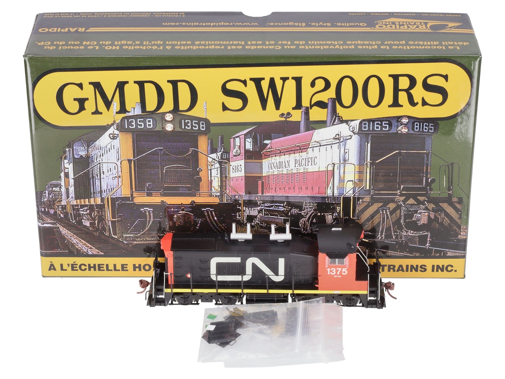 Rapido Trains 26553 HO Canadian National GMDD SW1200RS Engine #1375 w/DCC/Sound