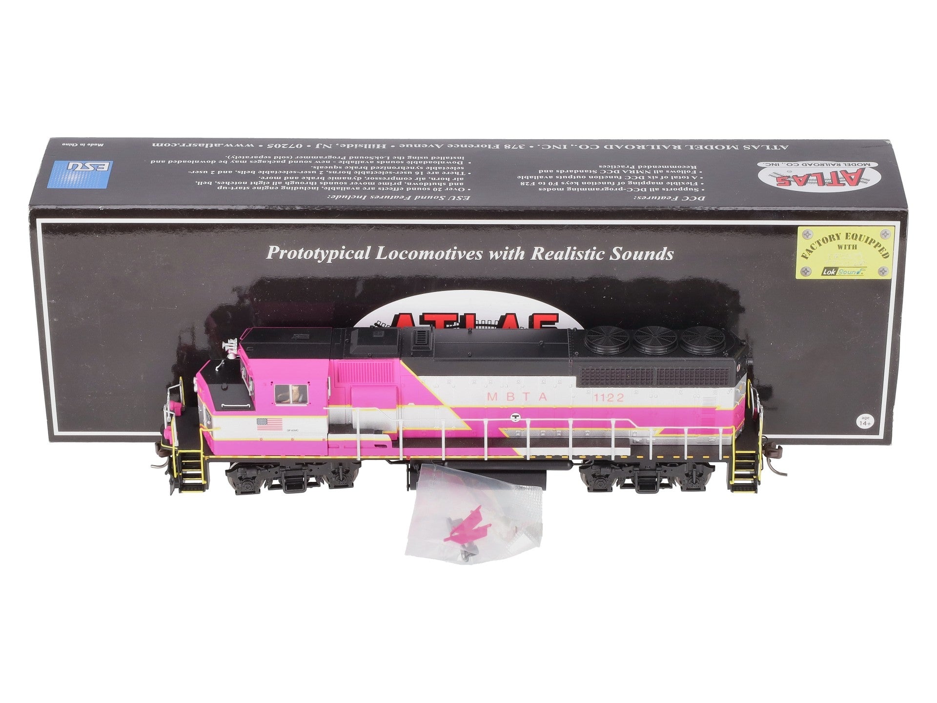 Atlas 10002739 HO MBTA GP40-2(W) Diesel Locomotive #1122 w/DCC/LokSound