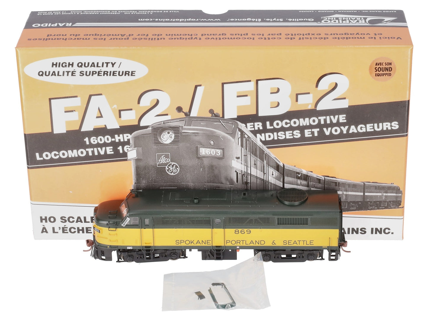 Rapido Trains 21593 HO Spokane, Portland & Seattle FA-2 Locomotive with DCC #869