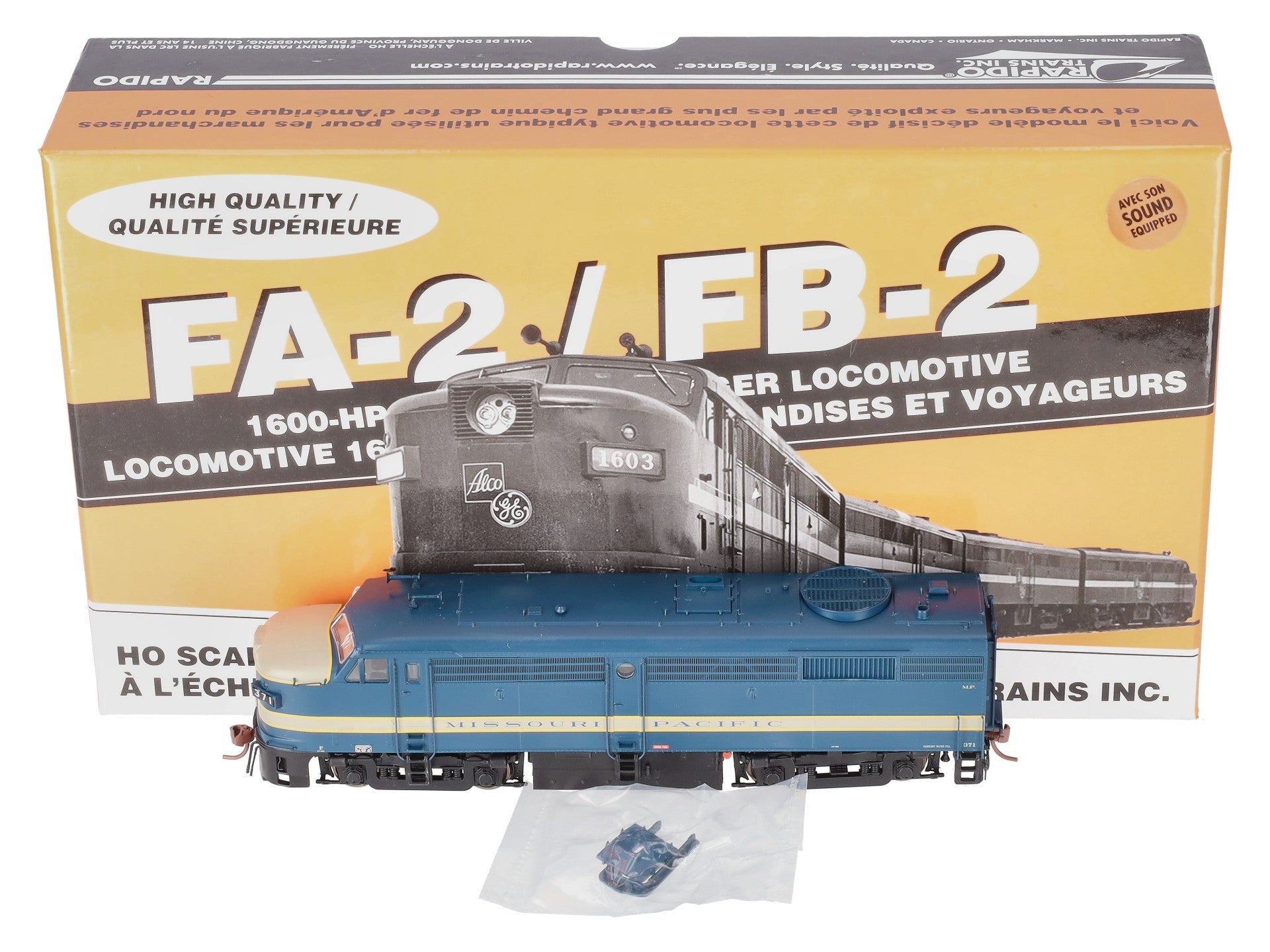 Rapido Trains 21583 HO Missouri Pacific Alco FPA-2 Diesel Loco DC/DCC/Sound #371