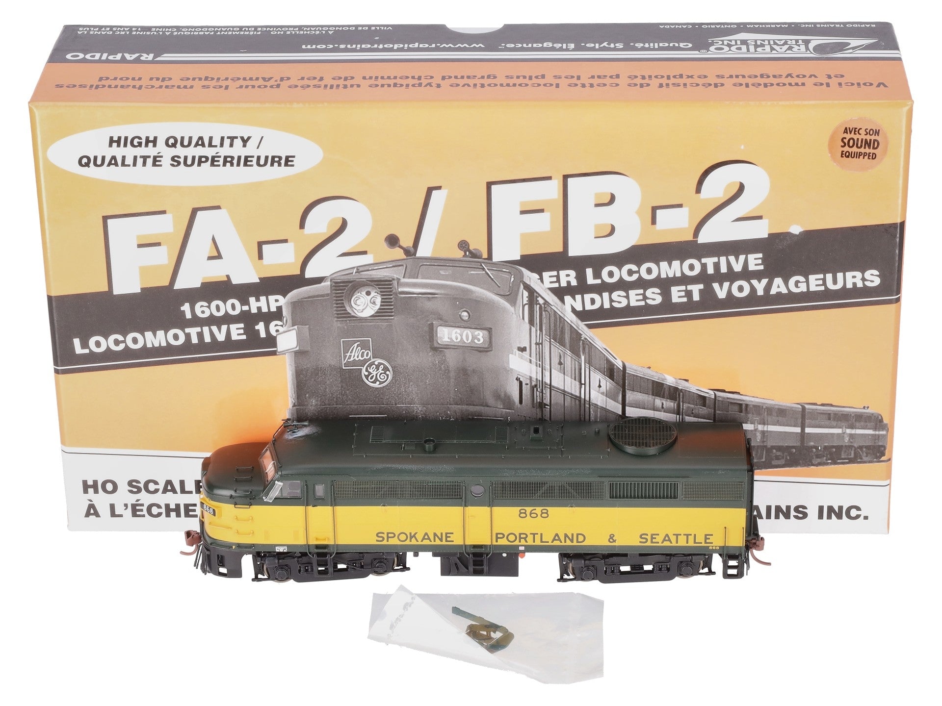 Rapido Trains 21592 HO Spokane, Portland & Seattle FA-2 Diesel Loco #868 w/ DCC EX/Box