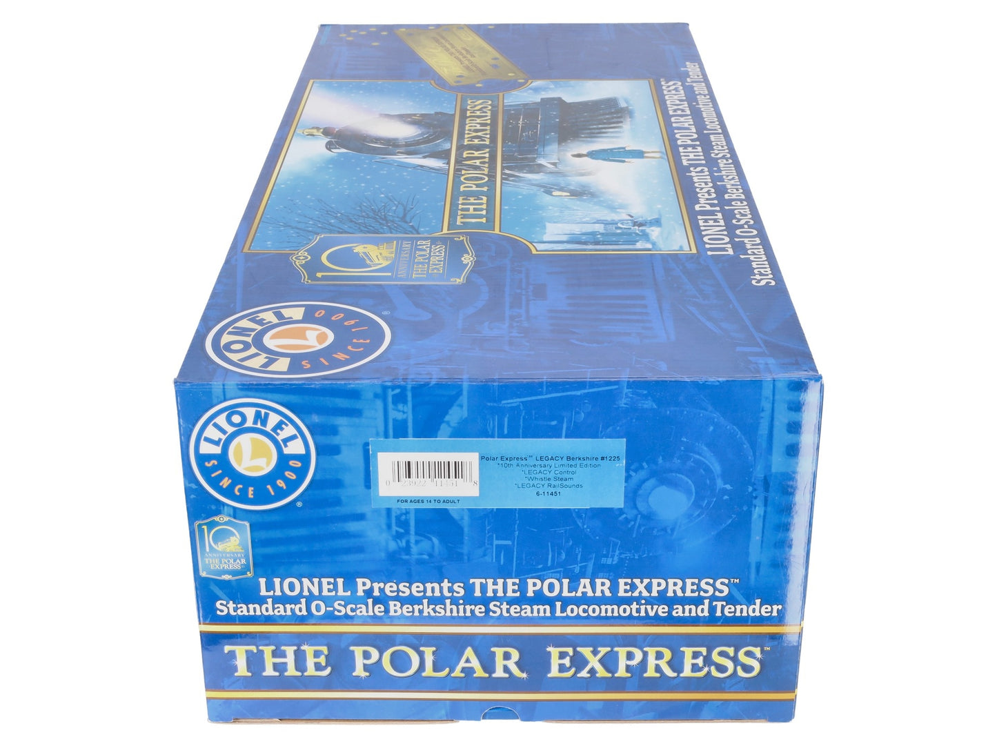 Lionel 6-11451 O Polar Express 10th Anniversary Berkshire Steam Locomotive #1225 LN/Box