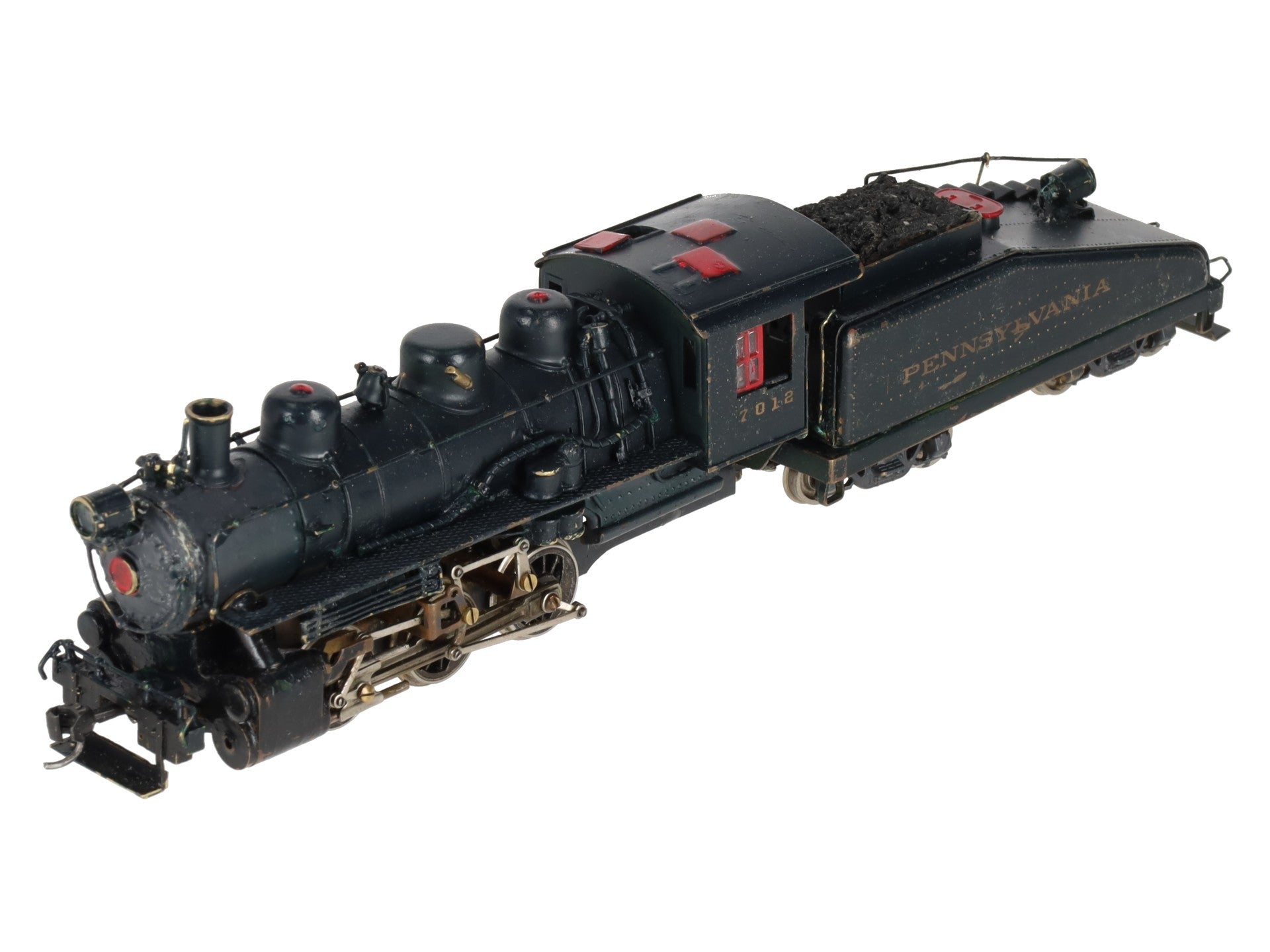 HO BRASS Pennsylvania 0-6-0 Steam Engine #7012 VG