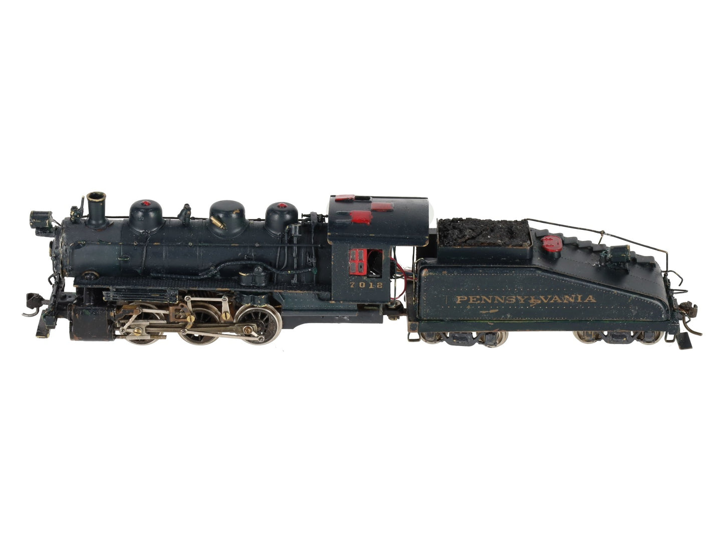 HO BRASS Pennsylvania 0-6-0 Steam Engine #7012 VG