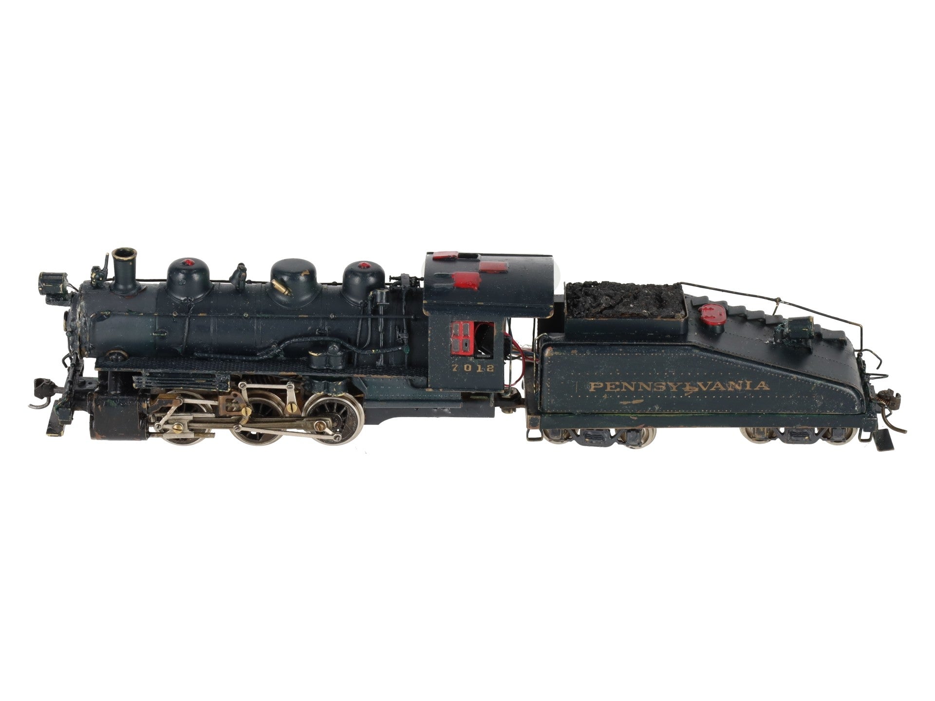 HO BRASS Pennsylvania 0-6-0 Steam Engine #7012 VG