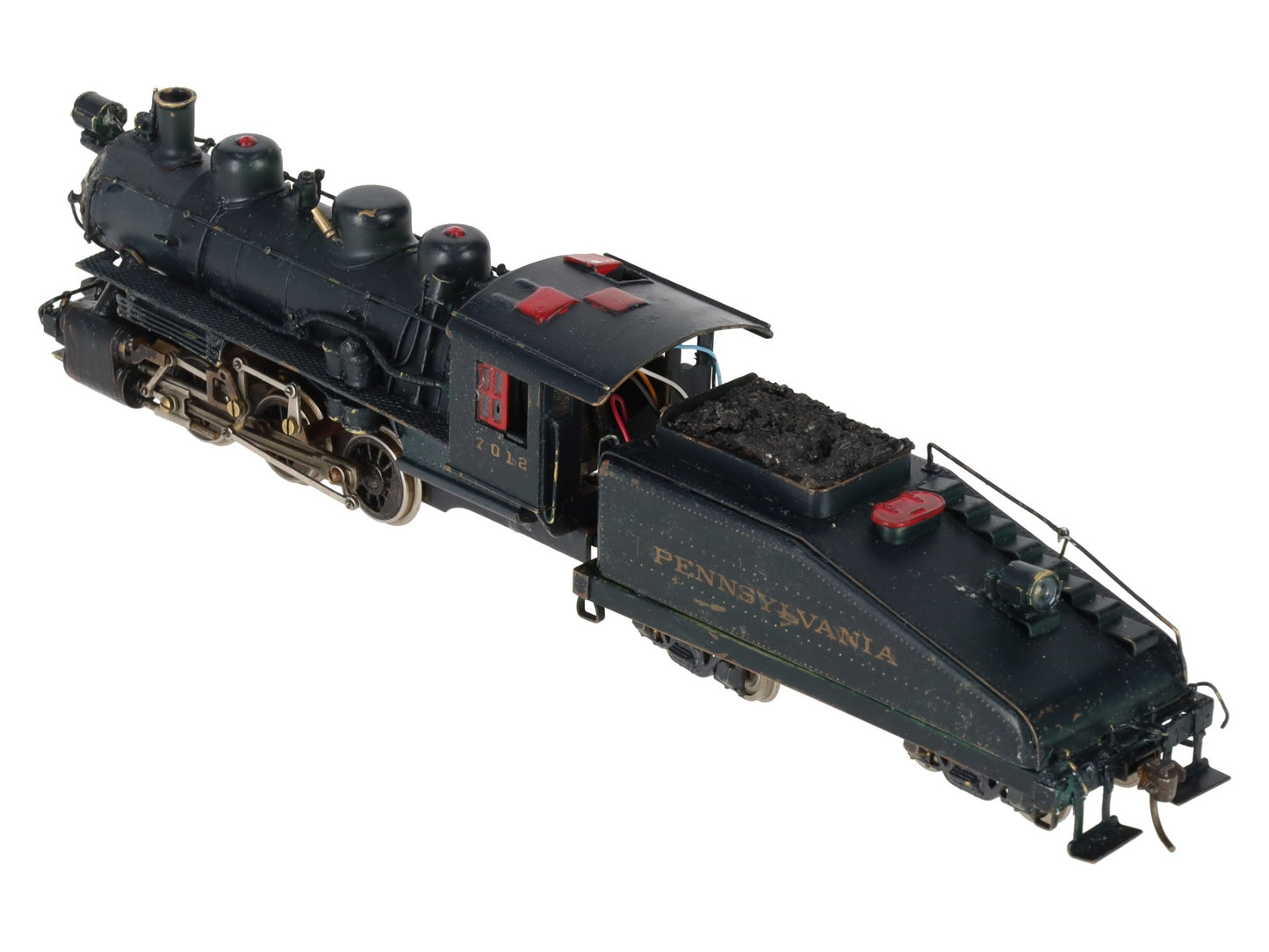 HO BRASS Pennsylvania 0-6-0 Steam Engine #7012 VG