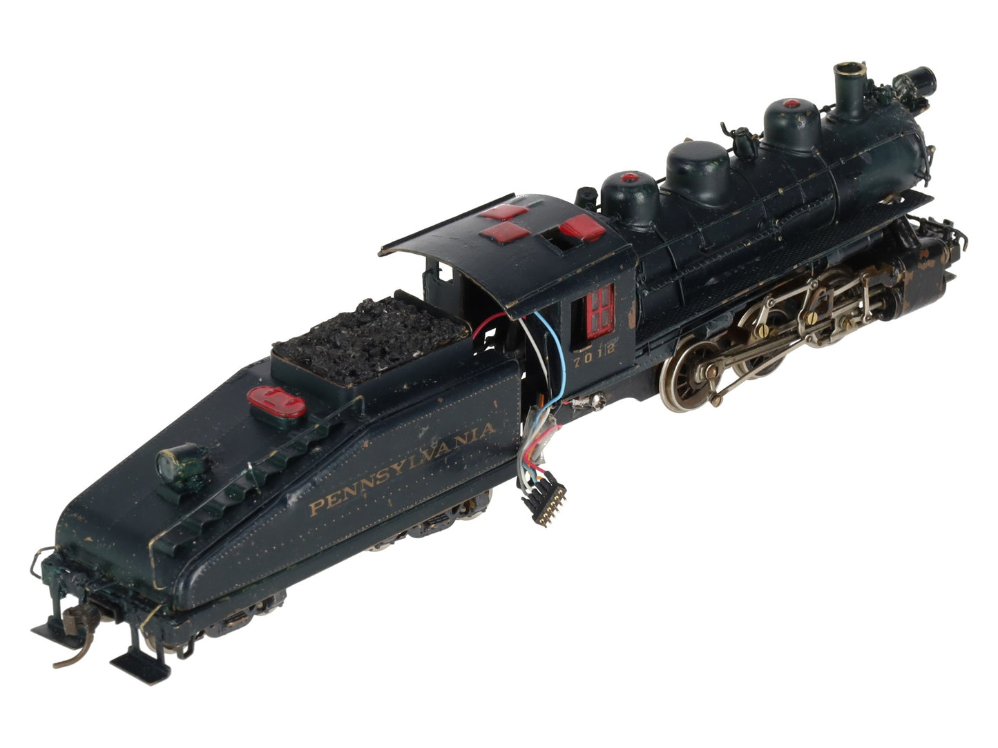 HO BRASS Pennsylvania 0-6-0 Steam Engine #7012 VG
