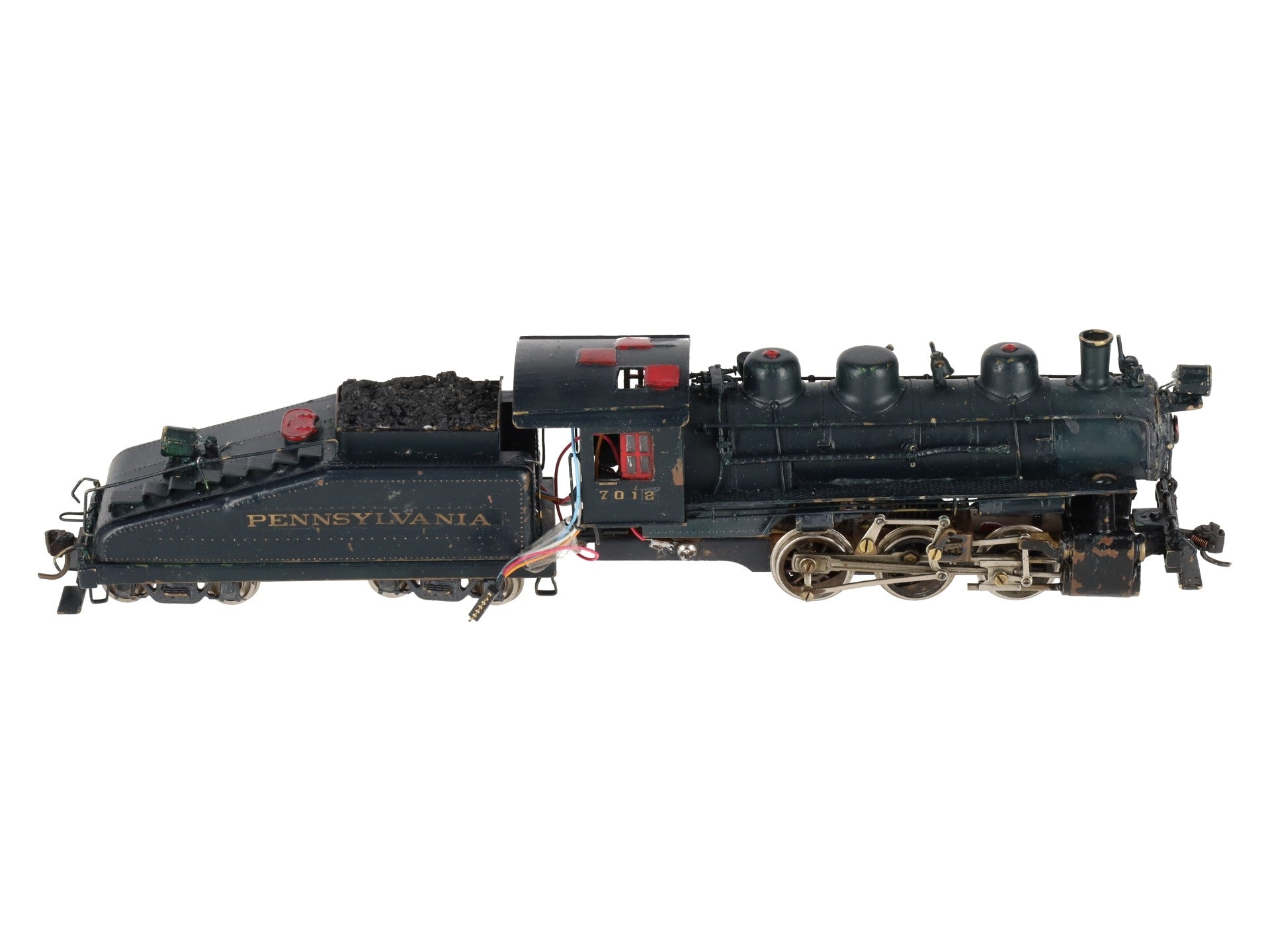 HO BRASS Pennsylvania 0-6-0 Steam Engine #7012 VG