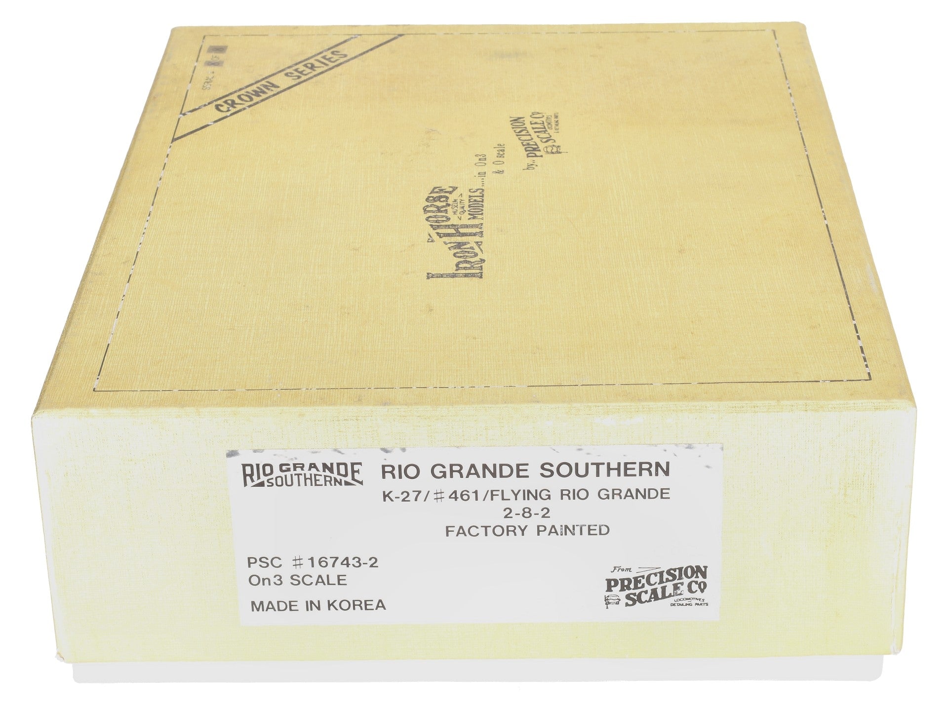 Iron Horse 16743-2 On3 RGS K-27 2-8-2 Steam Locomotive - Factory Painted LN/Box
