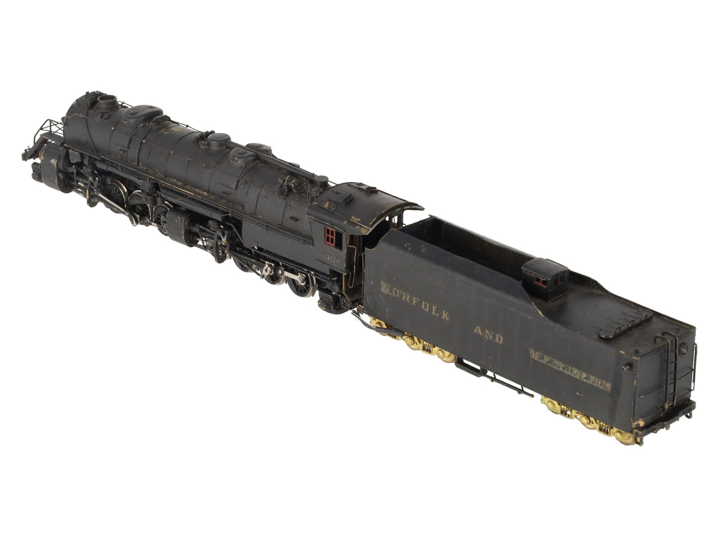 United Models HO Brass N&W Articulated Y6b 2-8-8-2 Steam Locomotive & Tender VG