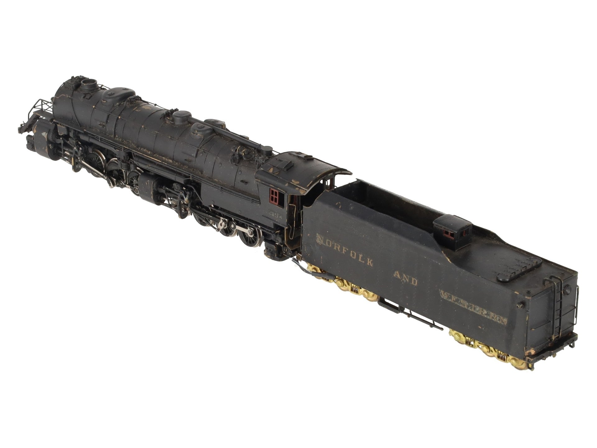 United Models HO Brass N&W Articulated Y6b 2-8-8-2 Steam Locomotive & Tender VG