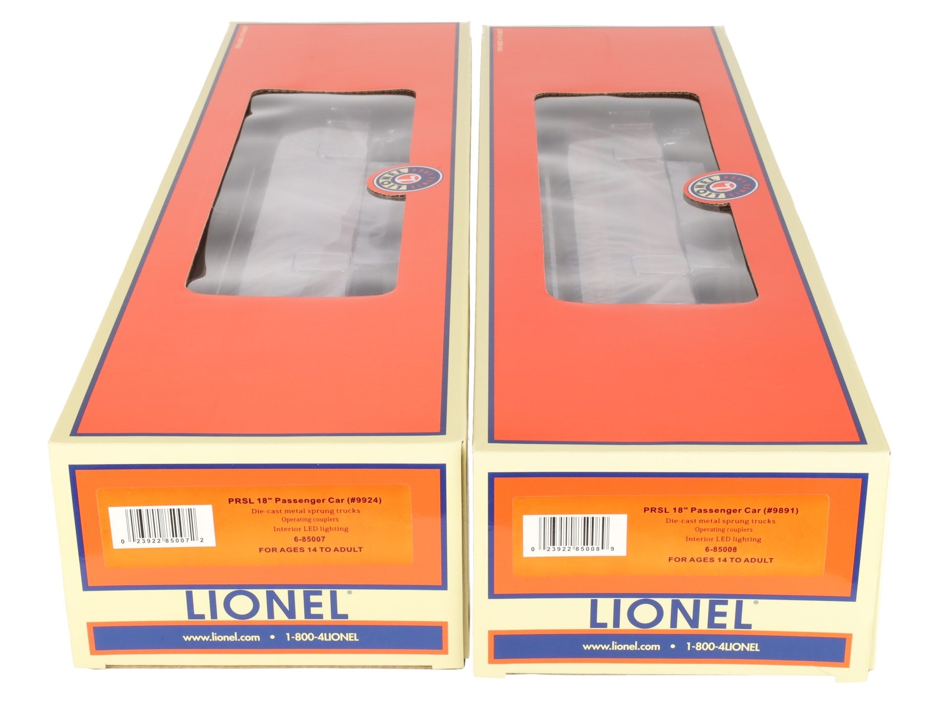 Lionel 85006 O PRSL 18'' Heavyweight Passenger Cars #9924/9891 (Set of 2)