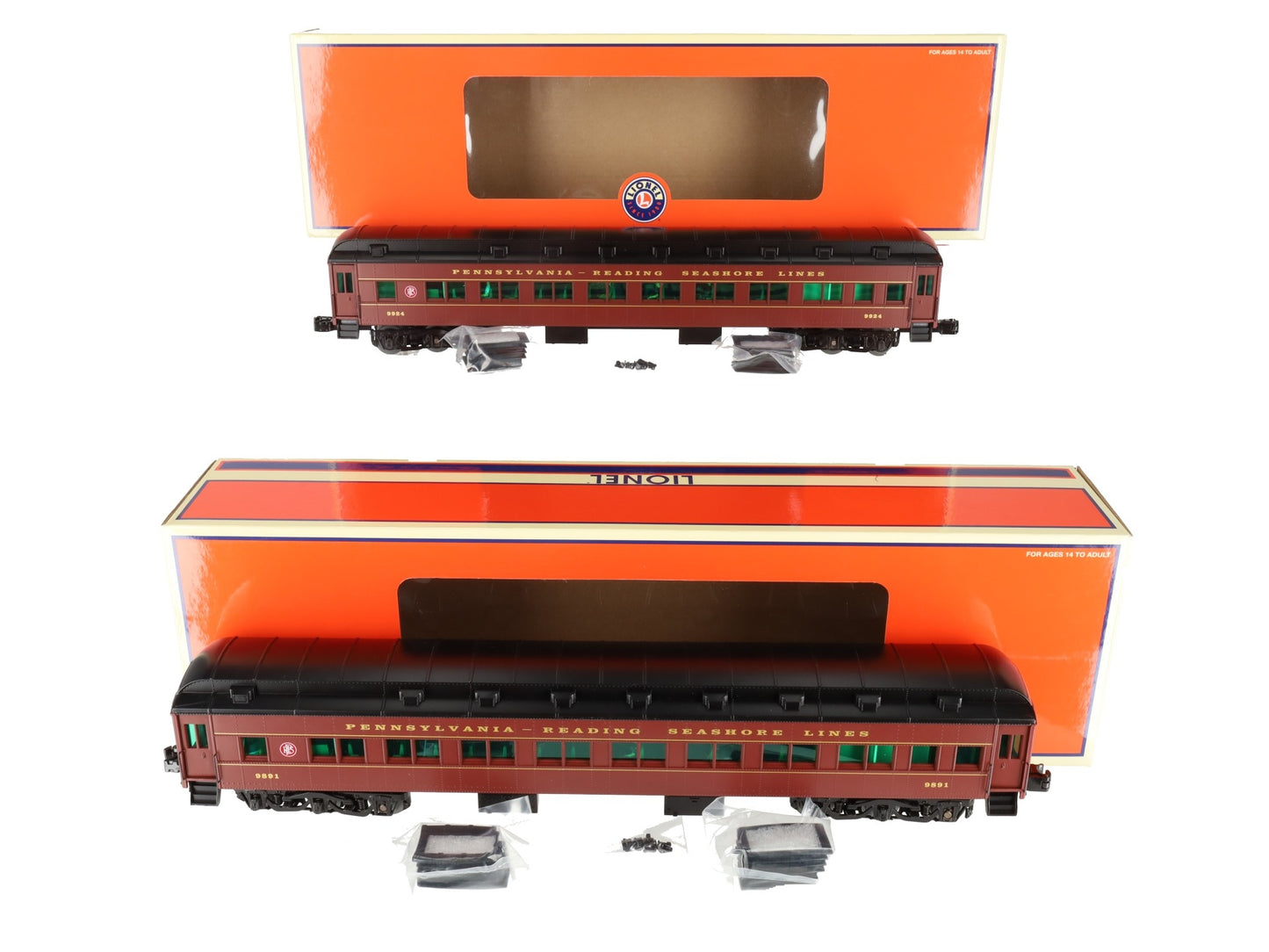 Lionel 85006 O PRSL 18'' Heavyweight Passenger Cars #9924/9891 (Set of 2)