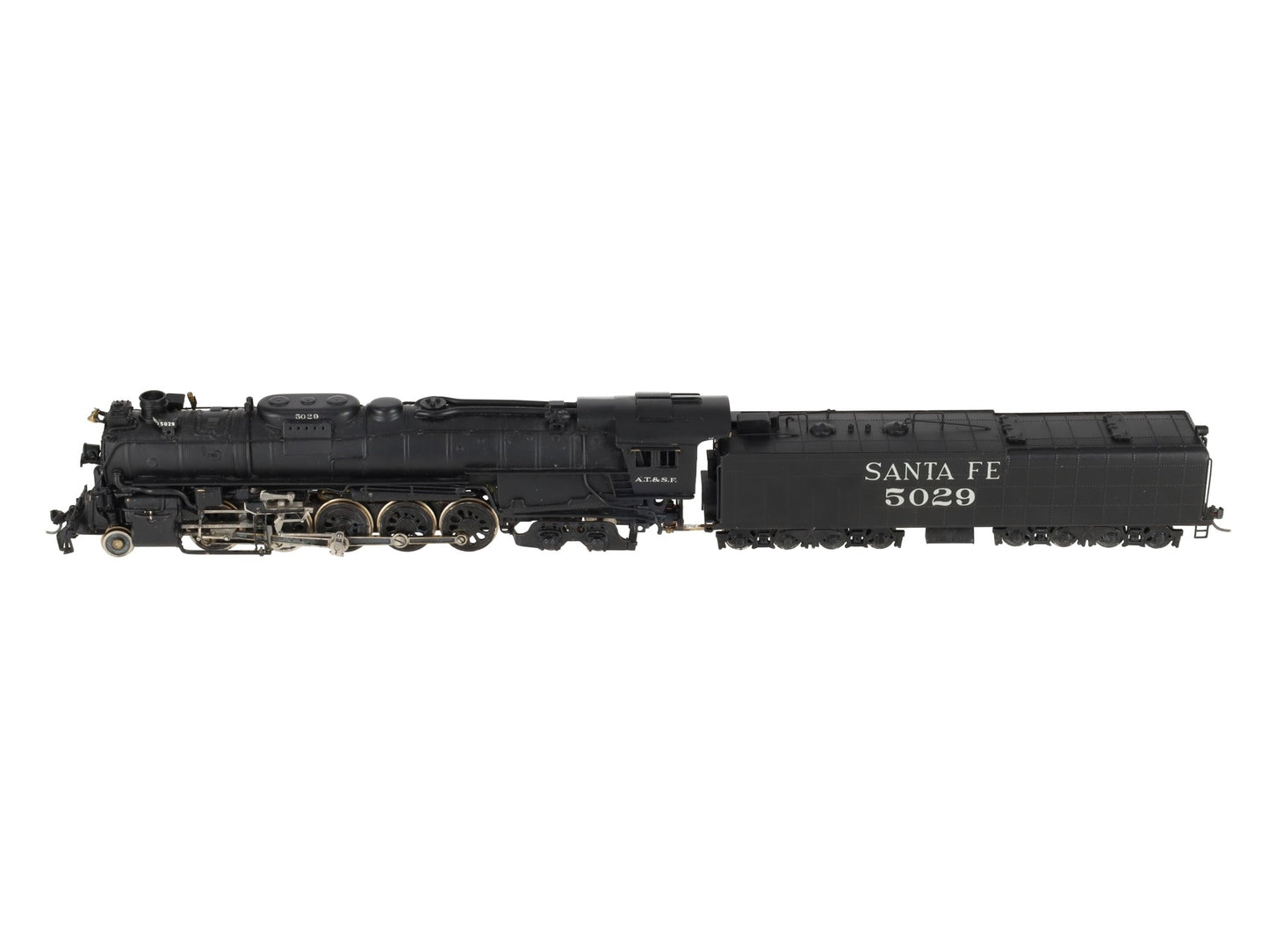 PFM Tenshodo 133 HO BRASS Santa Fe 2-10-4 Steam Locomotive & Tender - Painted VG