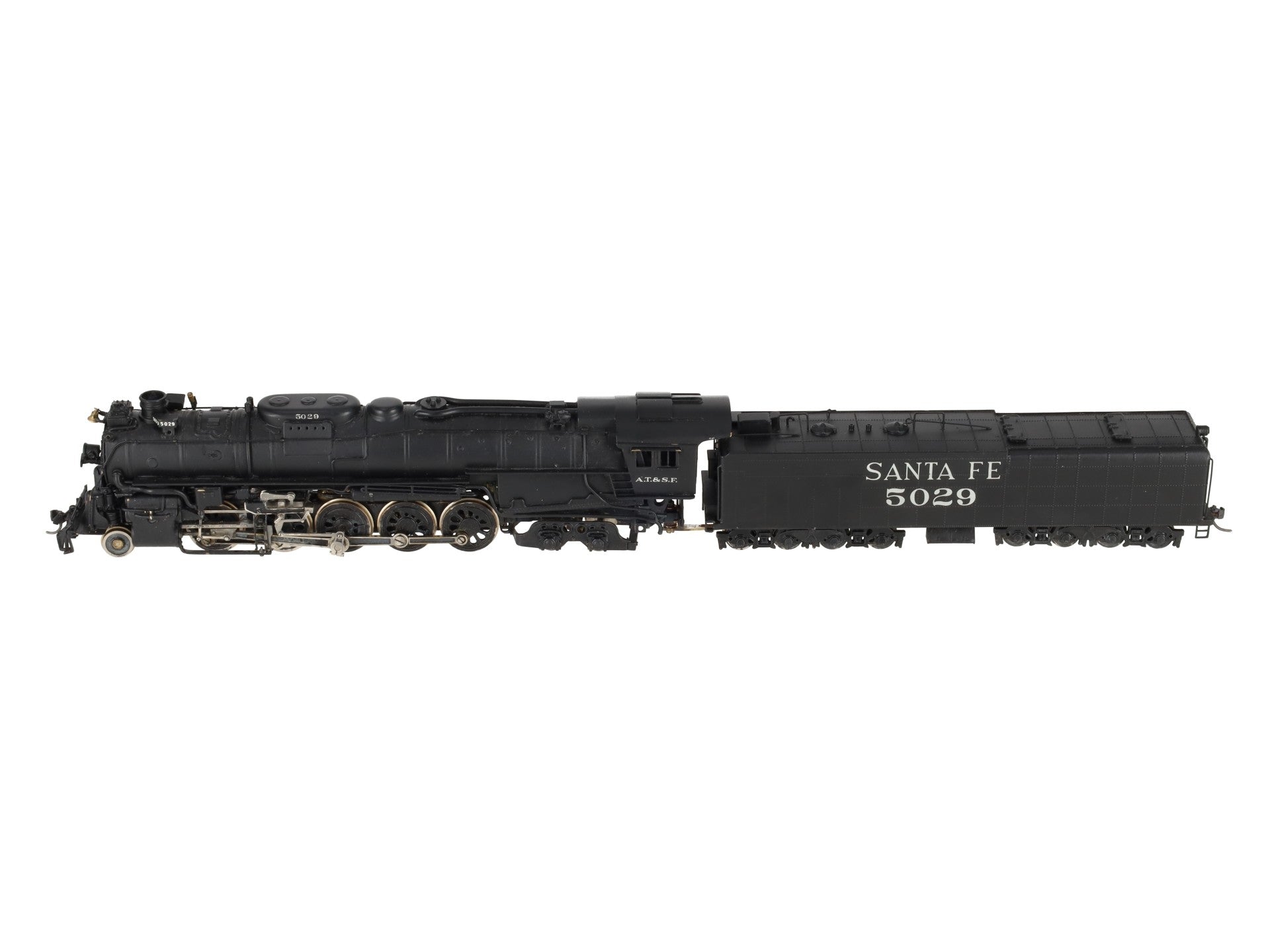 PFM Tenshodo 133 HO BRASS Santa Fe 2-10-4 Steam Locomotive & Tender - Painted VG