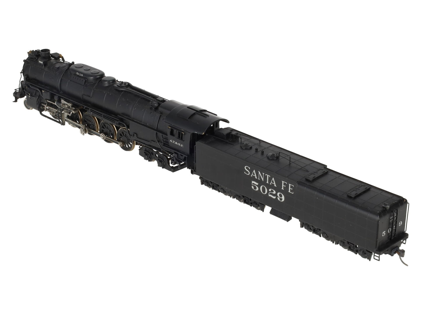 PFM Tenshodo 133 HO BRASS Santa Fe 2-10-4 Steam Locomotive & Tender - Painted VG