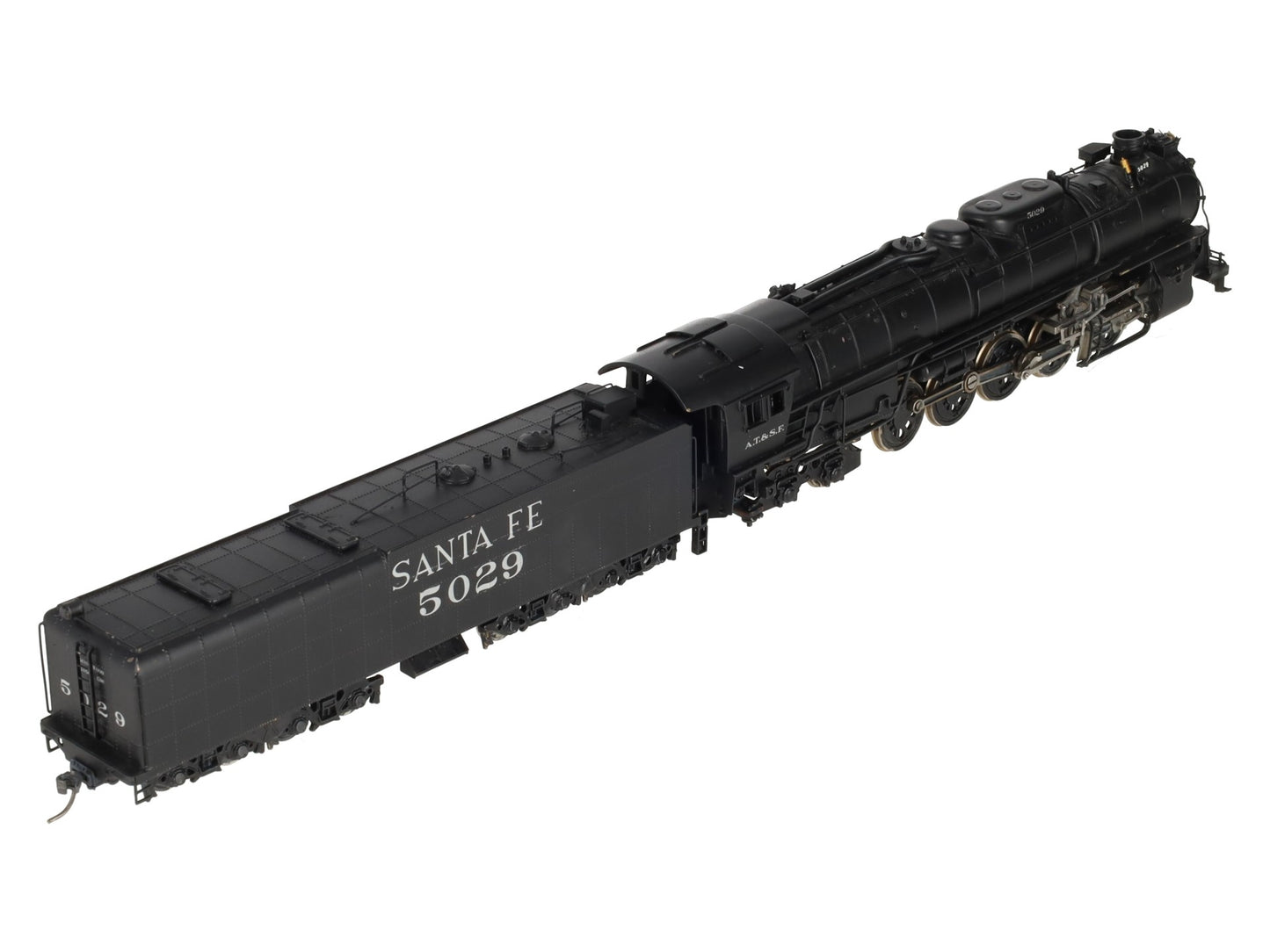 PFM Tenshodo 133 HO BRASS Santa Fe 2-10-4 Steam Locomotive & Tender - Painted VG