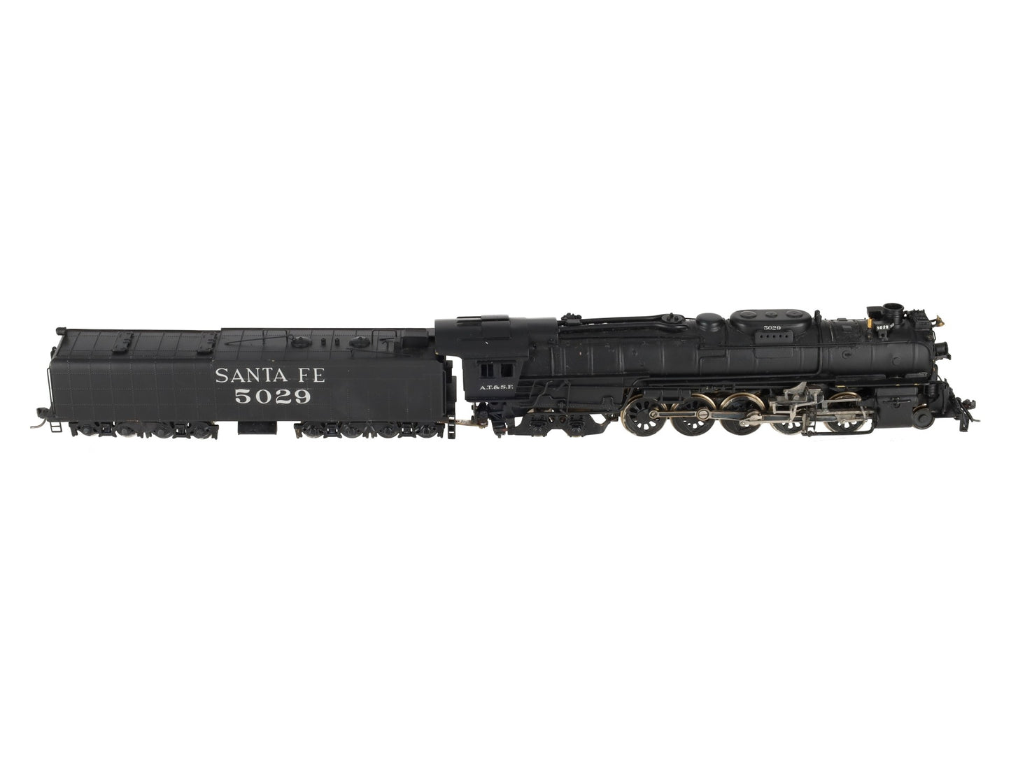 PFM Tenshodo 133 HO BRASS Santa Fe 2-10-4 Steam Locomotive & Tender - Painted VG
