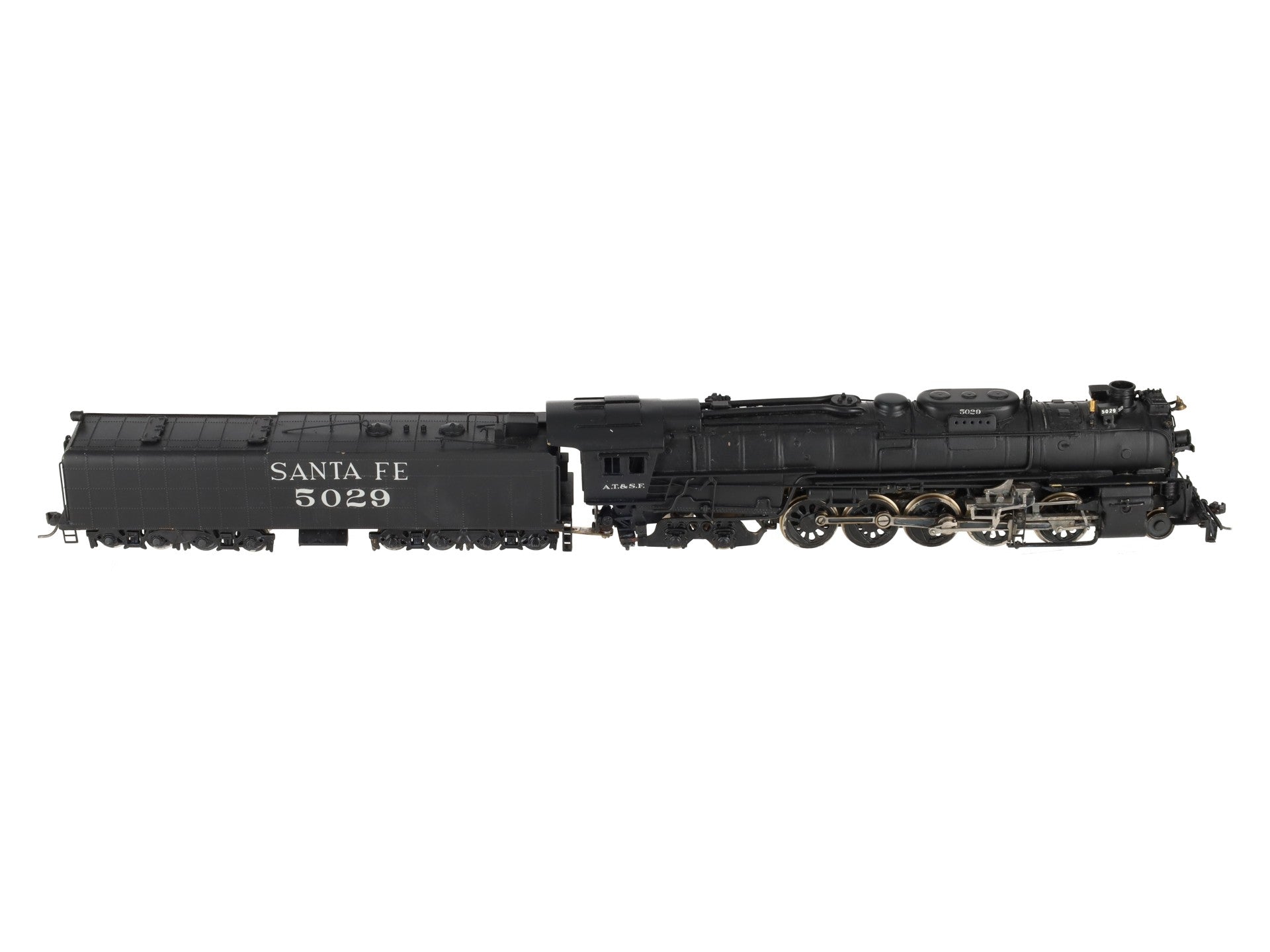 PFM Tenshodo 133 HO BRASS Santa Fe 2-10-4 Steam Locomotive & Tender - Painted VG