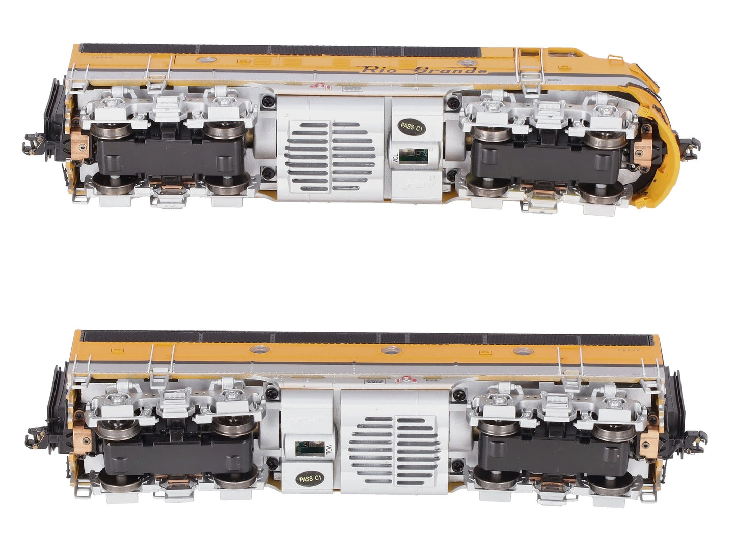 MTH 80-2197-1 HO DRG F-3 A/B Diesel Locomotive Set w/Proto-Sound 3.0 (Set of 2)