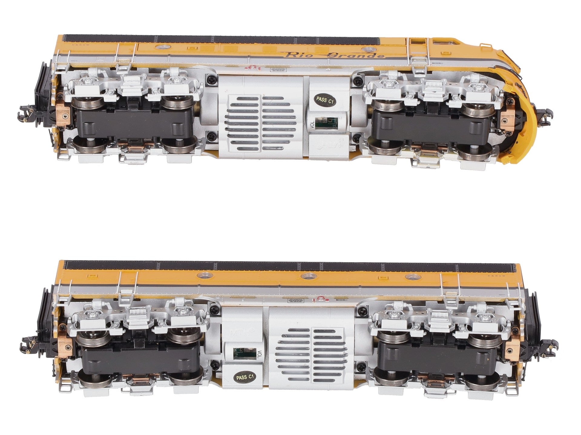 MTH 80-2197-1 HO DRG F-3 A/B Diesel Locomotive Set w/Proto-Sound 3.0 (Set of 2)