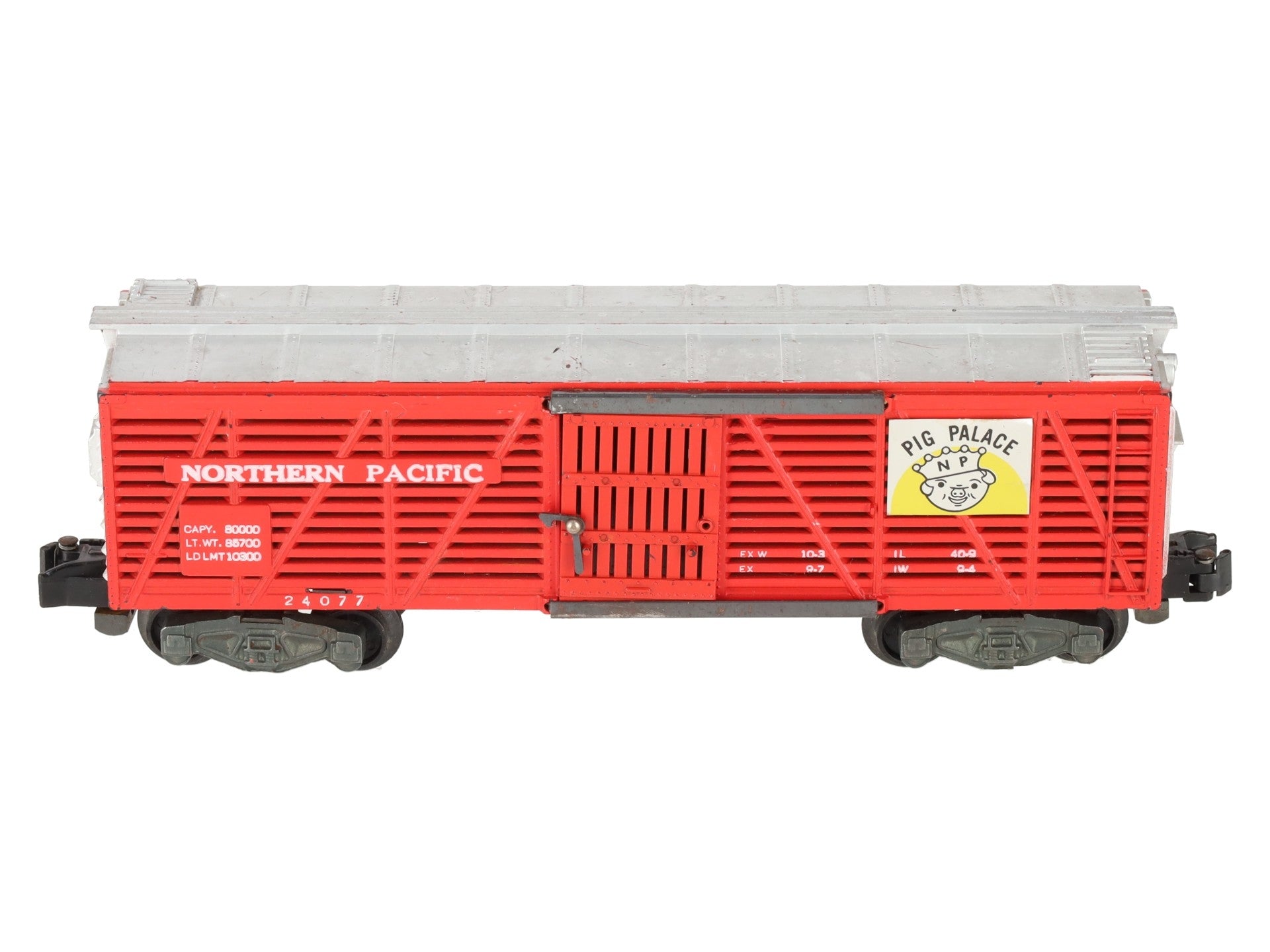 American Flyer 24077 Vintage S Northern Pacific Pig Palace Stock Car VG