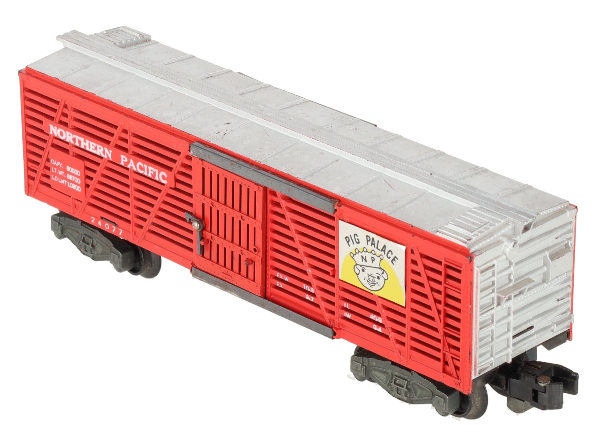 American Flyer 24077 Vintage S Northern Pacific Pig Palace Stock Car VG